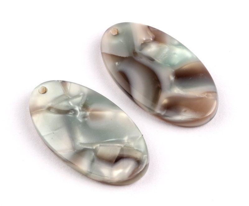 Acetate Oval Charms - Oval Earrings and Pendant - Earring Findings - Jewelry Supplies - Color Code: A22 - 26x13.7x2.53mm  - AC1077F - DOMEDBAZAAR