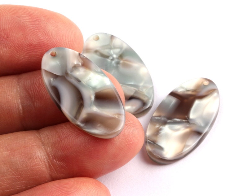 Acetate Oval Charms - Oval Earrings and Pendant - Earring Findings - Jewelry Supplies - Color Code: A22 - 26x13.7x2.53mm  - AC1077F - DOMEDBAZAAR