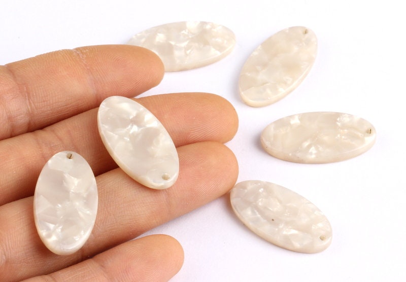 Acetate Oval Charms - Oval Earrings and Pendant - Earring Findings - Jewelry Supplies - Color Code: A12 - 26x13.7x2.53mm - AC1077D - DOMEDBAZAAR