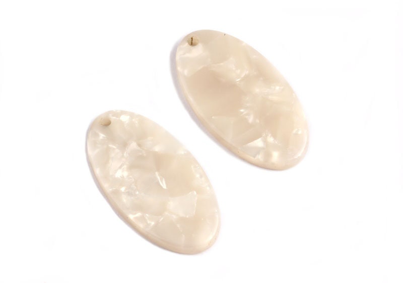 Acetate Oval Charms - Oval Earrings and Pendant - Earring Findings - Jewelry Supplies - Color Code: A12 - 26x13.7x2.53mm - AC1077D - DOMEDBAZAAR