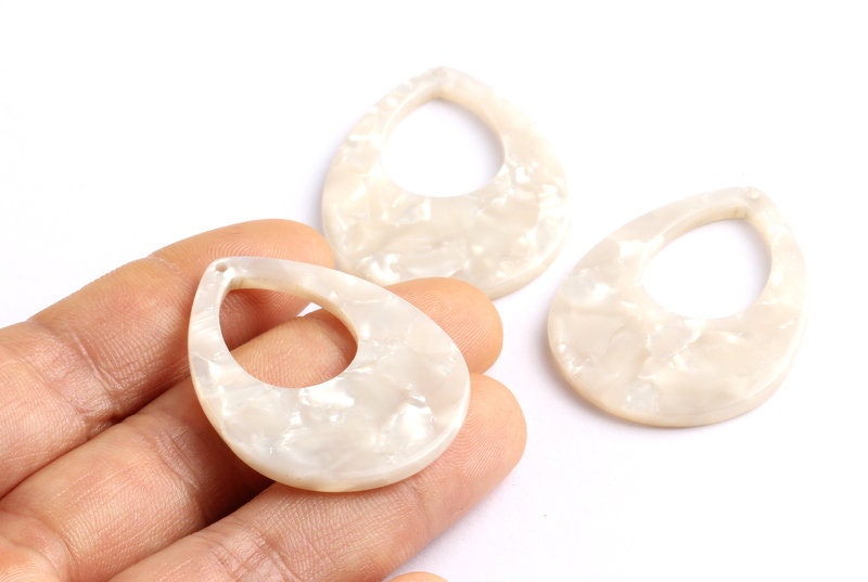 Acetate Drop Charms - Drop Earings and Pendant - Earring Findings - Jewelry Supplies - Color Code: A30 - 36x28x2.5mm - AC1062C - DOMEDBAZAAR