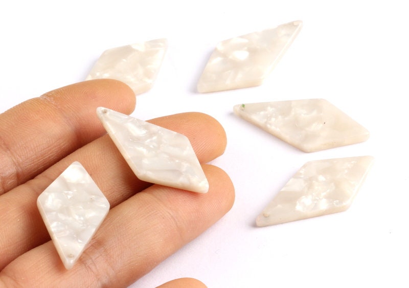 Acetate Diamond Charms - Diamond Earrings and Pendant - Earring Findings - Color Code: A30 - 31x15x2.6mm - AC1067E - DOMEDBAZAAR