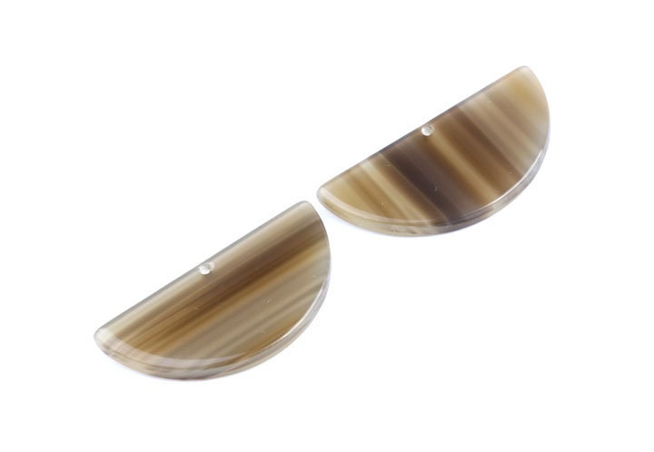 Acetate Semicircle Charms - Semicircle Pendant -  Earring Findings - Jewelry Supplies - Color Code: A88 - 33.5x16.5x2.6mm - AC1006GL - DOMEDBAZAAR
