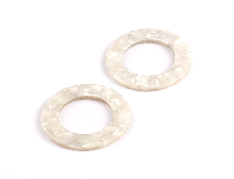 Acetate Circle Charms - Circle Earrings and Pendant - Earring Findings - Jewelry Supplies - Color Code: A12 - 39.8x39.8x2.55mm - AC1070E - DOMEDBAZAAR