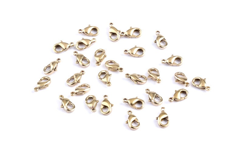 Brass Parrot Claps - Raw Brass Lobster Claw Claps -Making Jewelry - Jewelry Supplies - 9.7x5x2.5mm - KS1015 - DOMEDBAZAAR