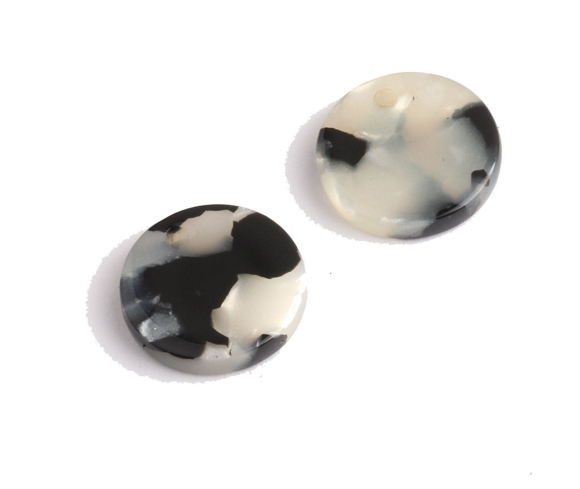 Acetate Coin & Round Charms - Coin and Round Earrings and Pendant - Earring Findings - Color Code: A15 - 14.5x2.5mm - AC1064N - DOMEDBAZAAR