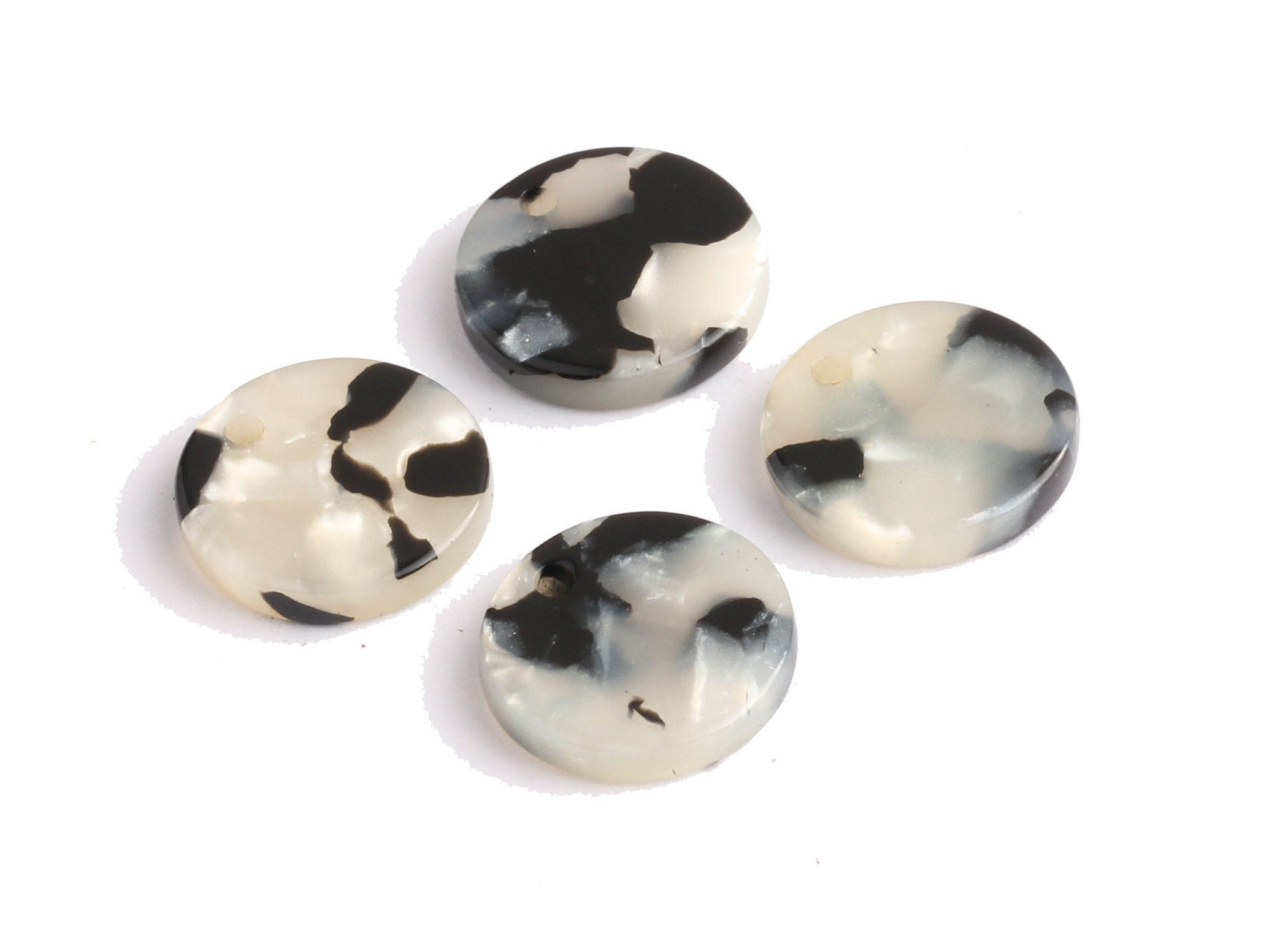 Acetate Coin & Round Charms - Coin and Round Earrings and Pendant - Earring Findings - Color Code: A15 - 14.5x2.5mm - AC1064N - DOMEDBAZAAR