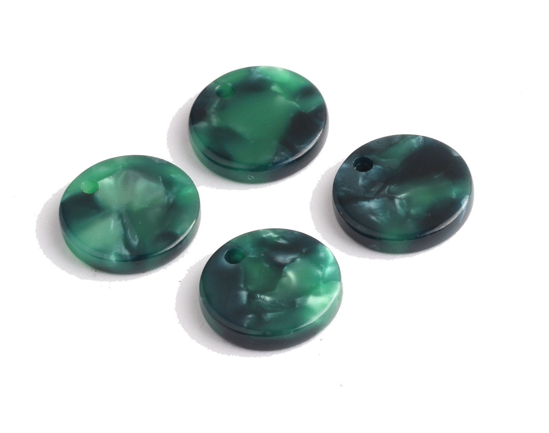 Acetate Coin & Round Charms - Coin and Round Earrings and Pendant - Earring Findings - Color Code: A13 - 14.5x2.5mm - AC1064L - DOMEDBAZAAR