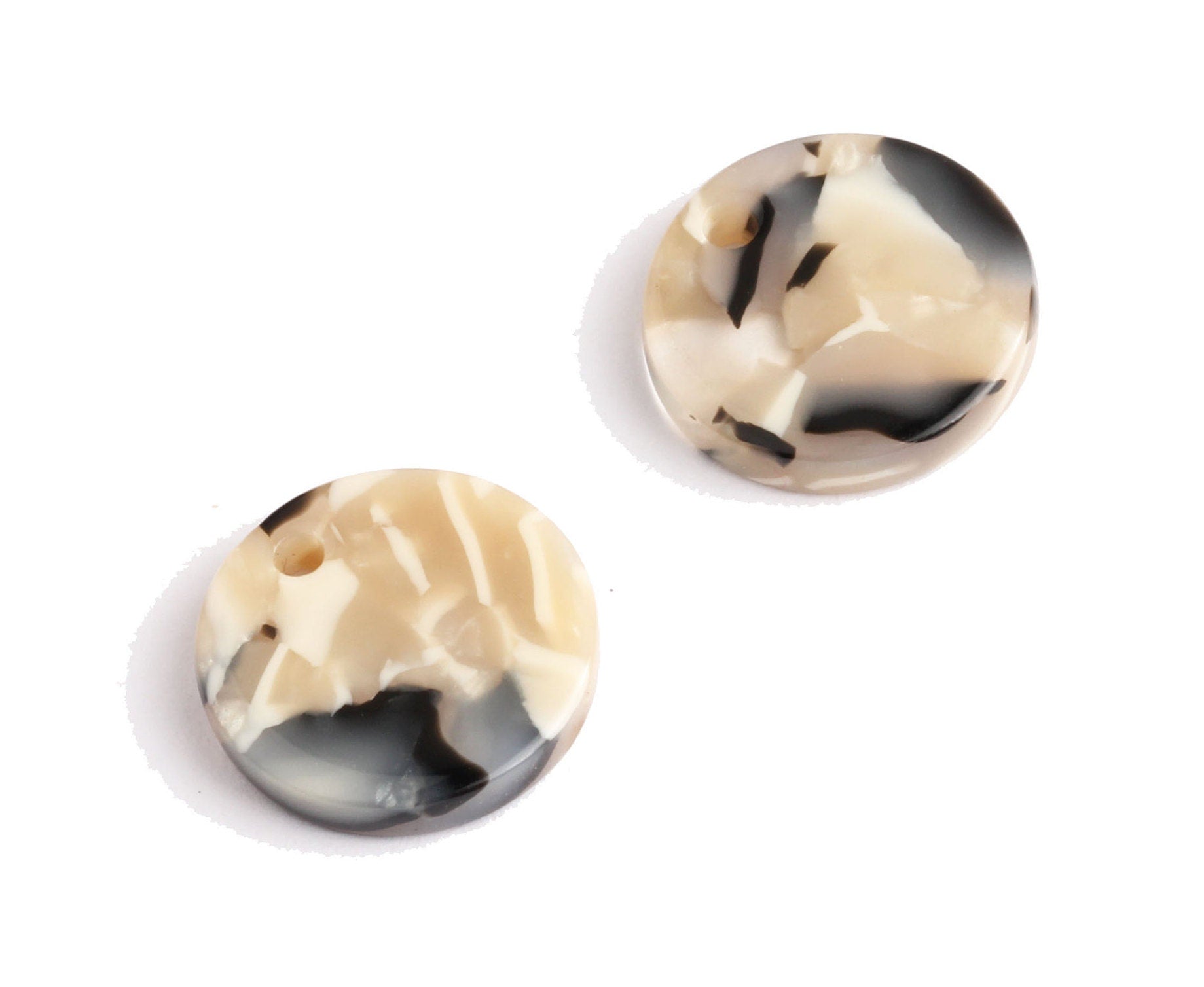 Acetate Coin & Round Charms - Coin and Round Earrings and Pendant - Earring Findings - Color Code: A87 - 14.5x2.5mm - AC1064Q - DOMEDBAZAAR
