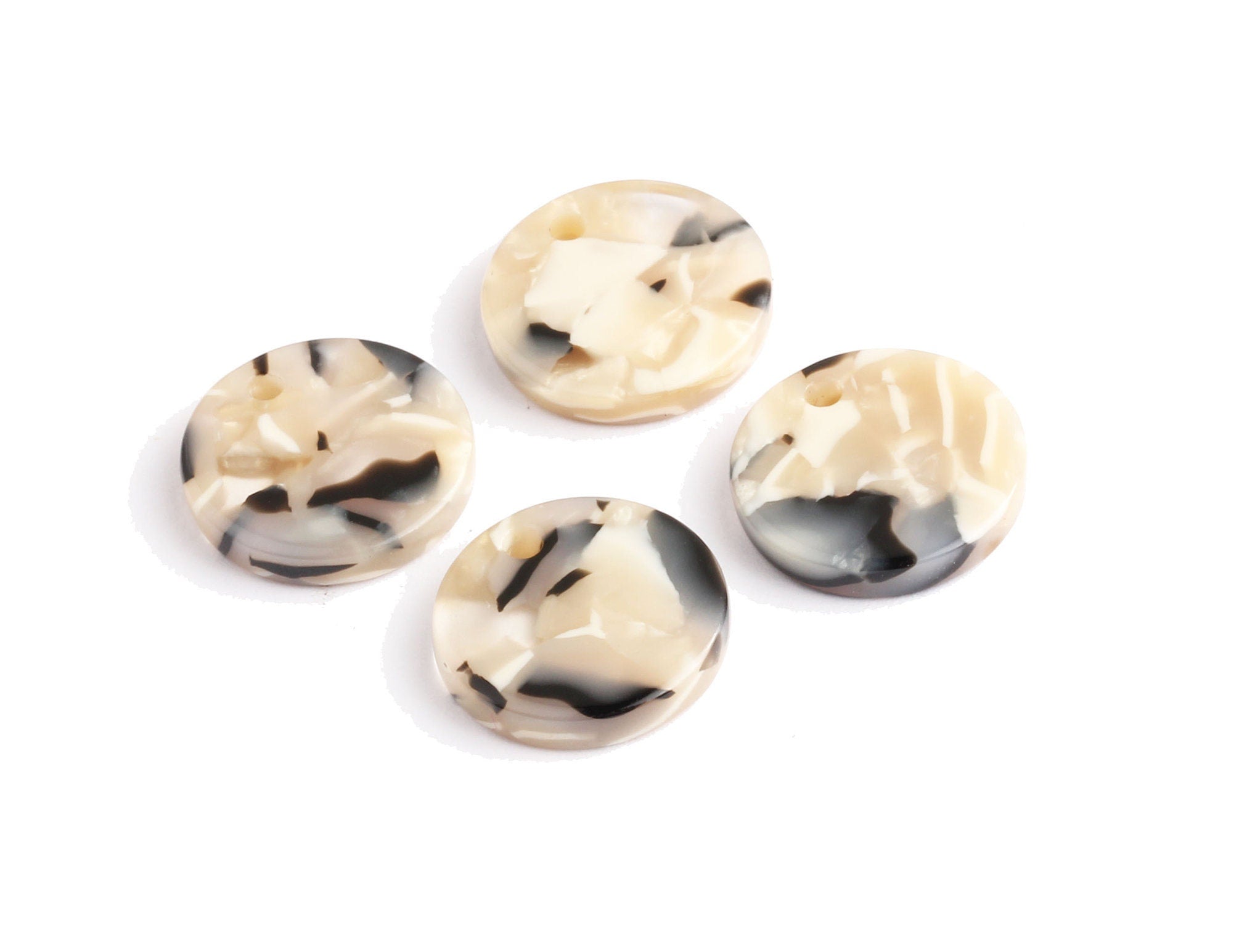 Acetate Coin & Round Charms - Coin and Round Earrings and Pendant - Earring Findings - Color Code: A87 - 14.5x2.5mm - AC1064Q - DOMEDBAZAAR