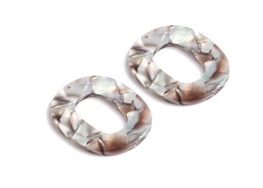 Acetate Oval Charms - Oval Earrings and Pendant - Earring Findings - Jewellery Suppliess - Color Code: A22 - 47x35x2.5mm - AC1065H - DOMEDBAZAAR