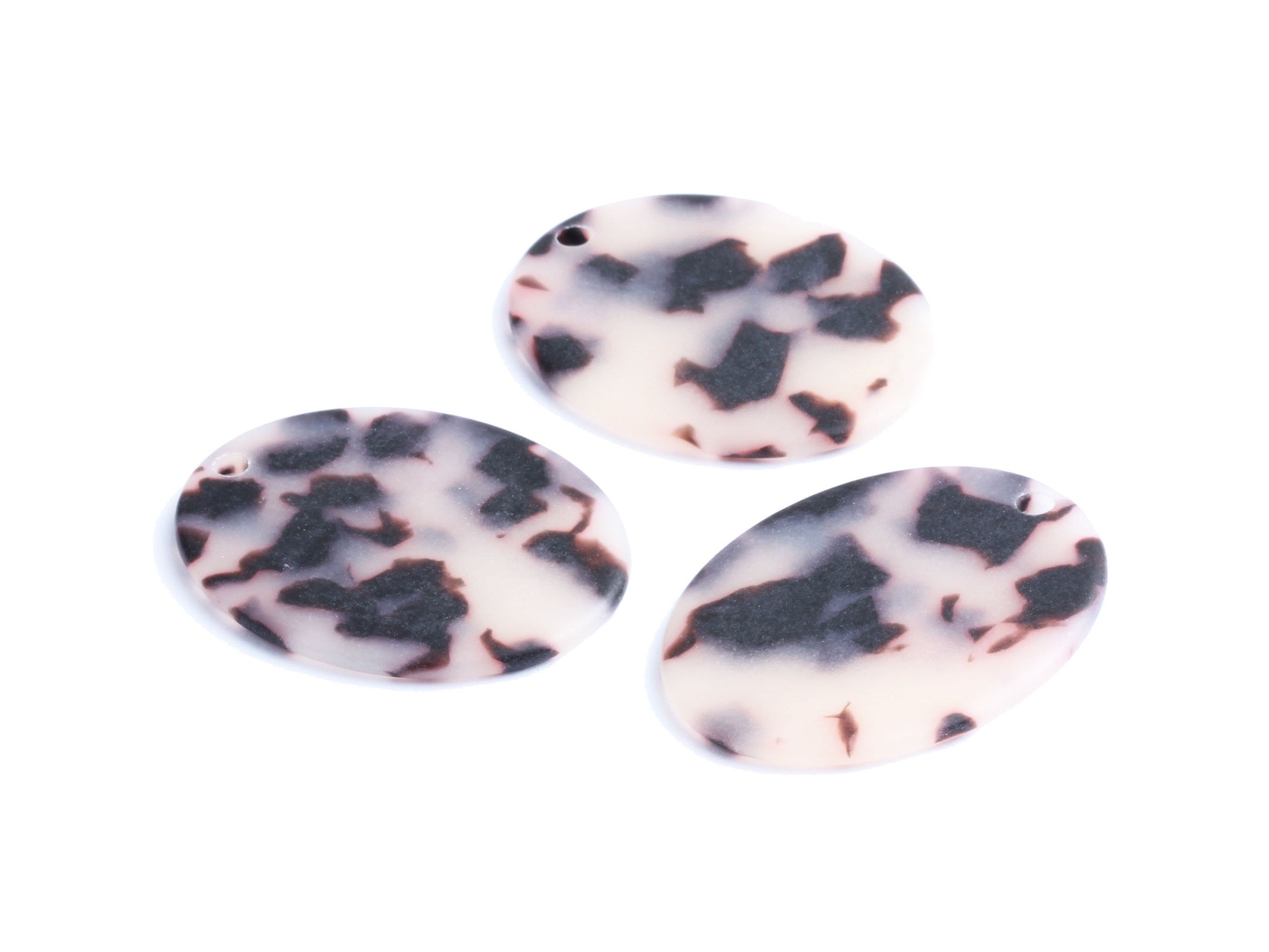 Acetate Matte Oval Charms - Blonde Tortoise Shell Earrings - Oval Pendant - Jewelry Supplys - Color Code: A09 - 34.5x27.2x2.46mm - AC1105B - DOMEDBAZAAR