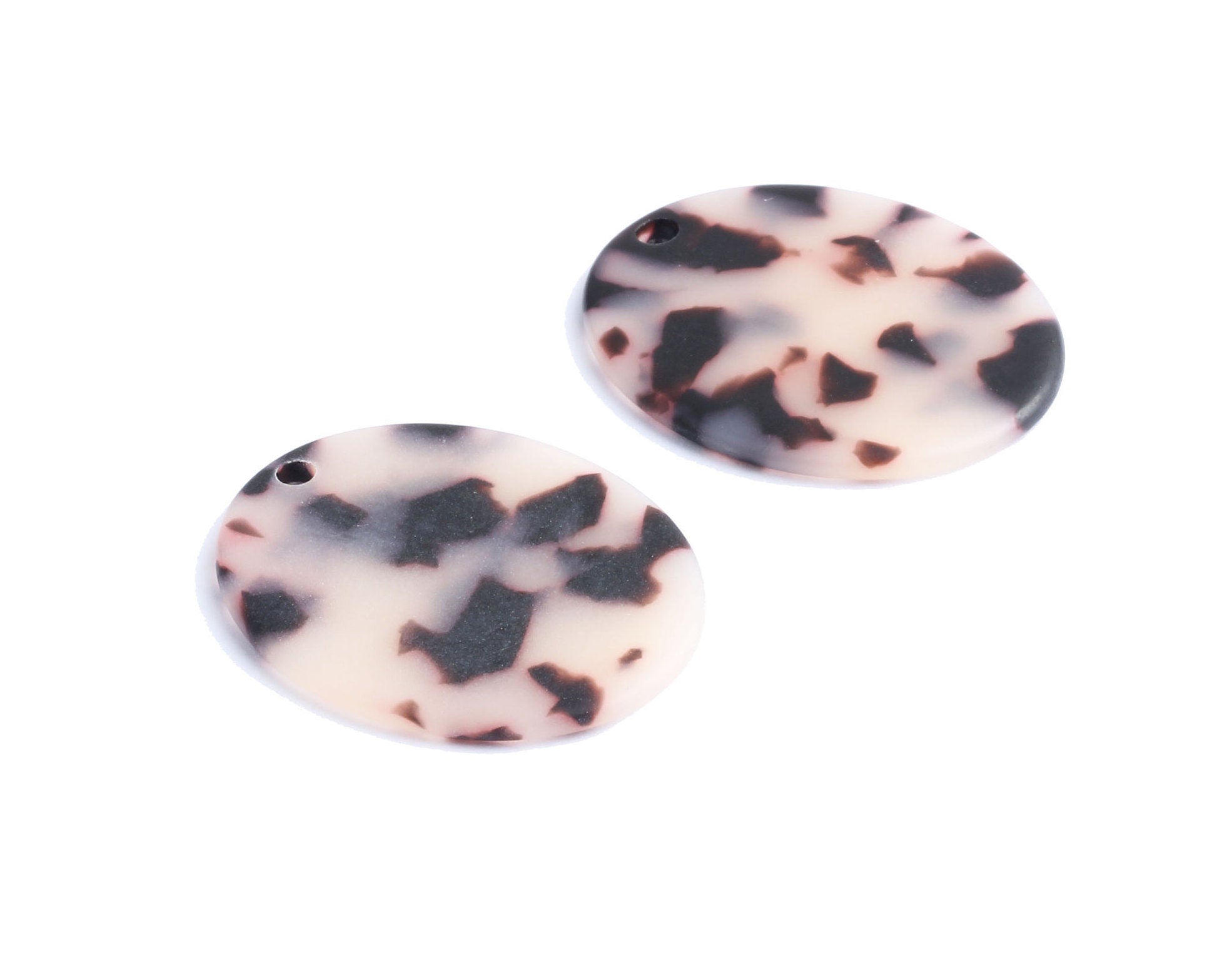 Acetate Matte Oval Charms - Blonde Tortoise Shell Earrings - Oval Pendant - Jewelry Supplys - Color Code: A09 - 34.5x27.2x2.46mm - AC1105B - DOMEDBAZAAR