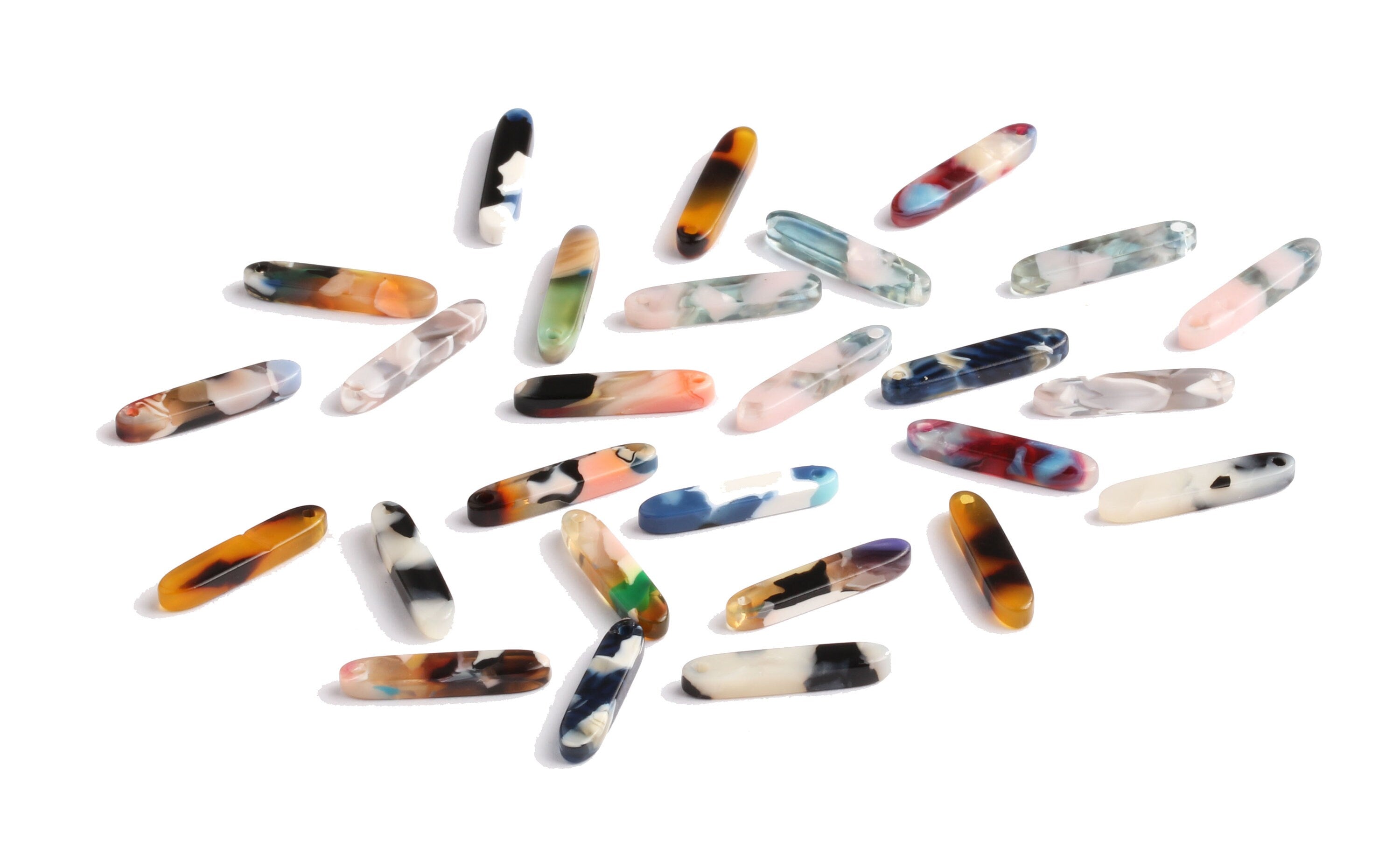 Acetate Stick Charms - Stick Earrings and Pendant - Earring Findings - Jewellery Supply - 19.5x4.12x2.5mm - AC1102 - DOMEDBAZAAR