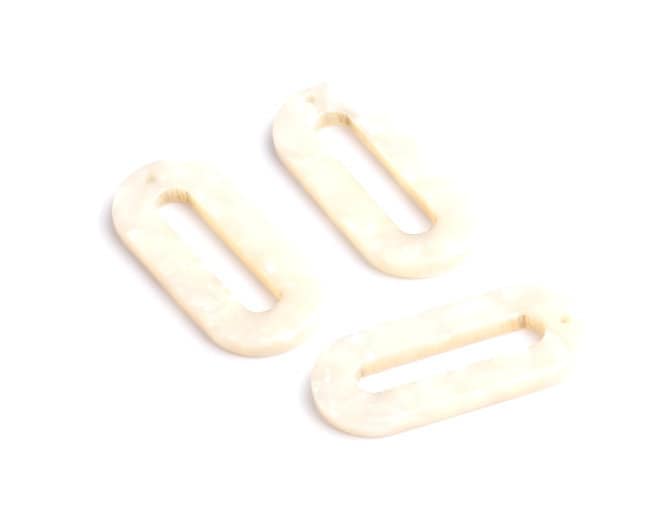 Acetate Oval & Zero Charms - Oval Earrings and Pendant - Earring Findings - Jewelry Supplies - Color Code: A12 - 30x13.5x2.6mm - AC1033H - DOMEDBAZAAR