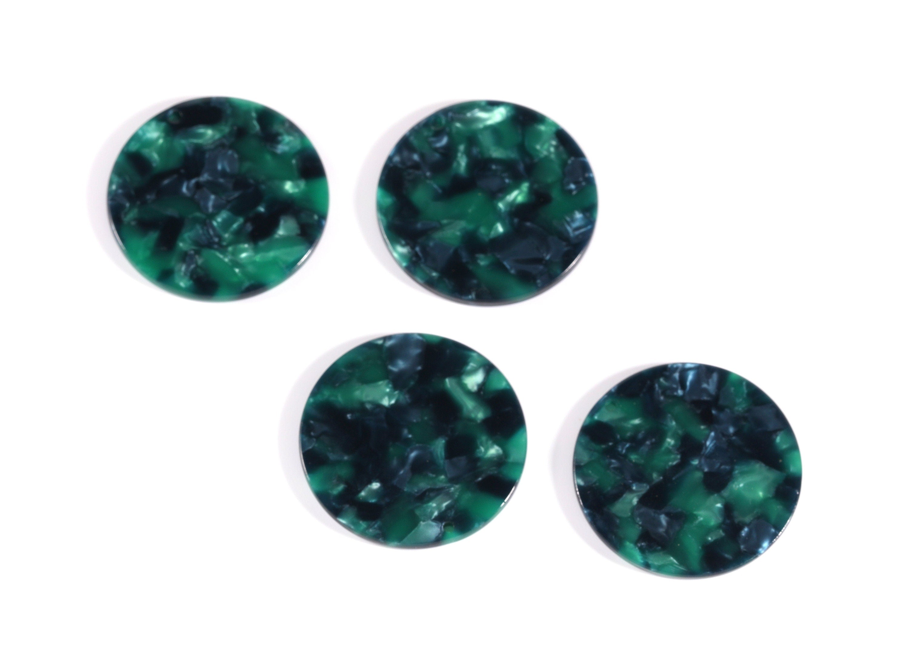 Acetate Round Earring Charms - Acrylic Coin Pendant - Earring Findings - Jewelry Supplies - Color Code: A13 - 34.7x34.7x2.66mm - AC1135M - DOMEDBAZAAR