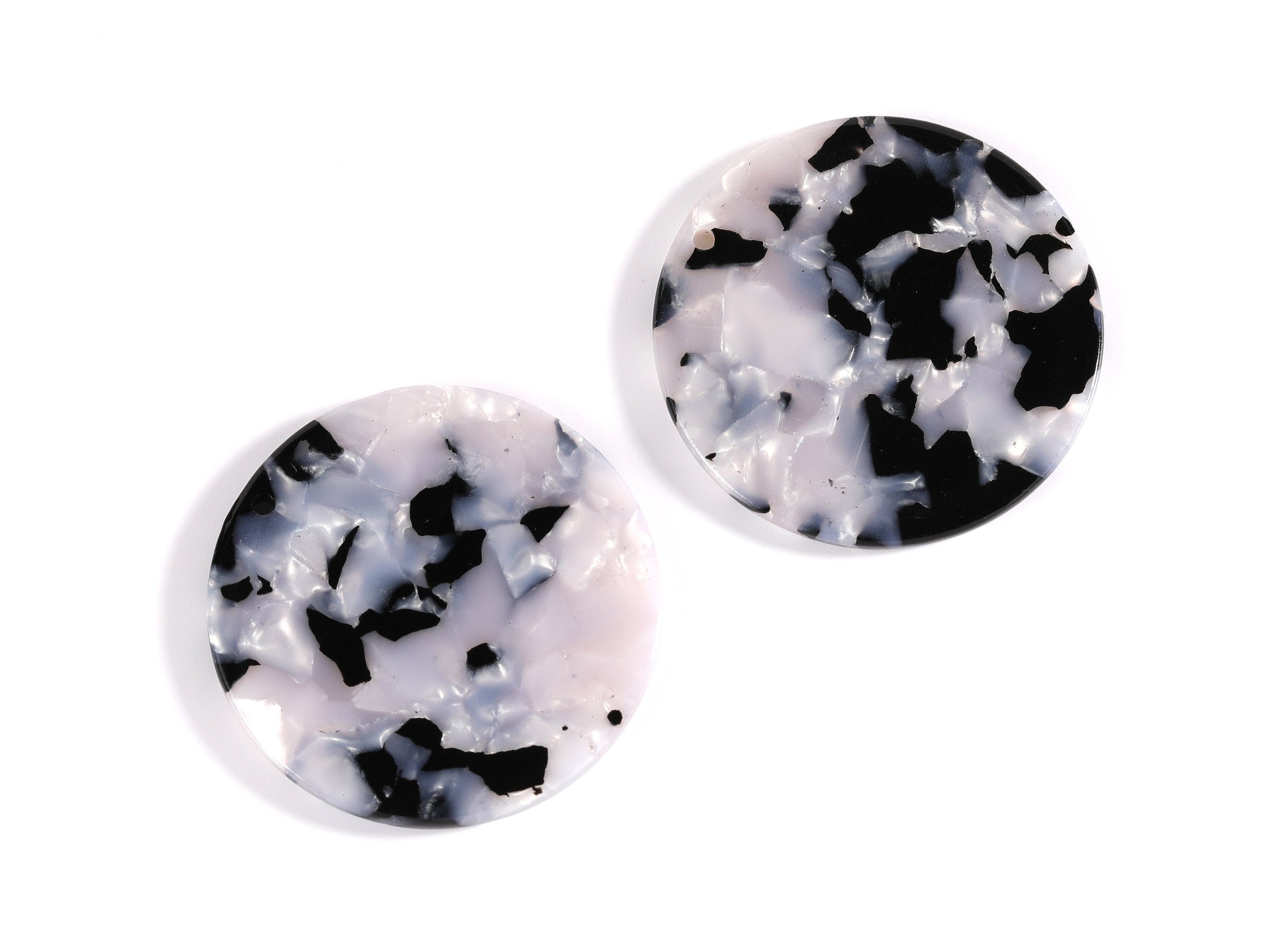 Acetate Acrylic Earring Charms - Tortoise Shell Earrings - Coin Shaped Pendant - Color Code: A15 - 34.7x34.7x2.66mm - AC1135B - DOMEDBAZAAR
