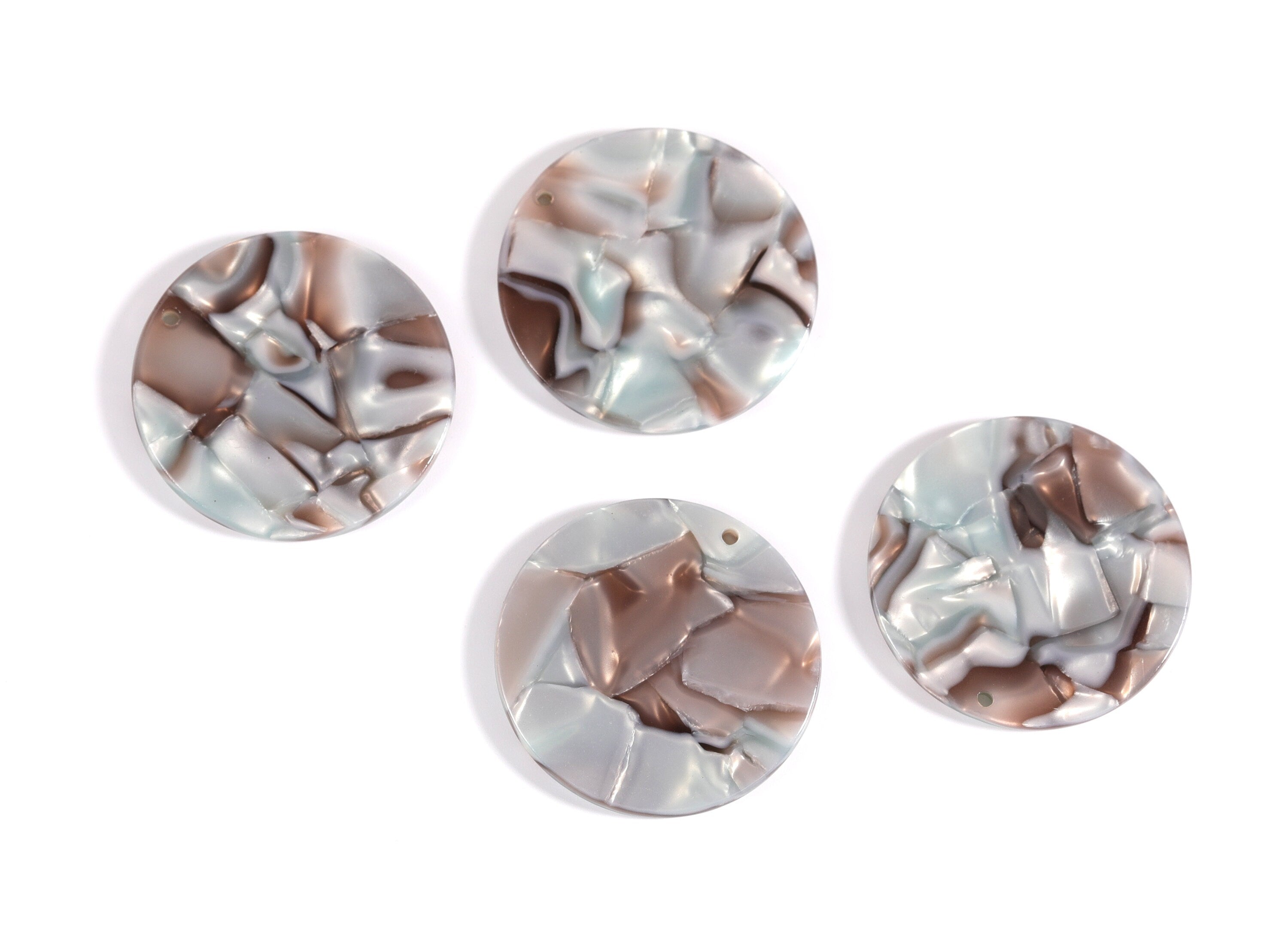 Acetate Round Earring Charms - Coin Shaped Pendant - Earring Findings - Jewelry Supplies - Color Code: A22 -34.7x34.7x2.66mm - AC1135C - DOMEDBAZAAR