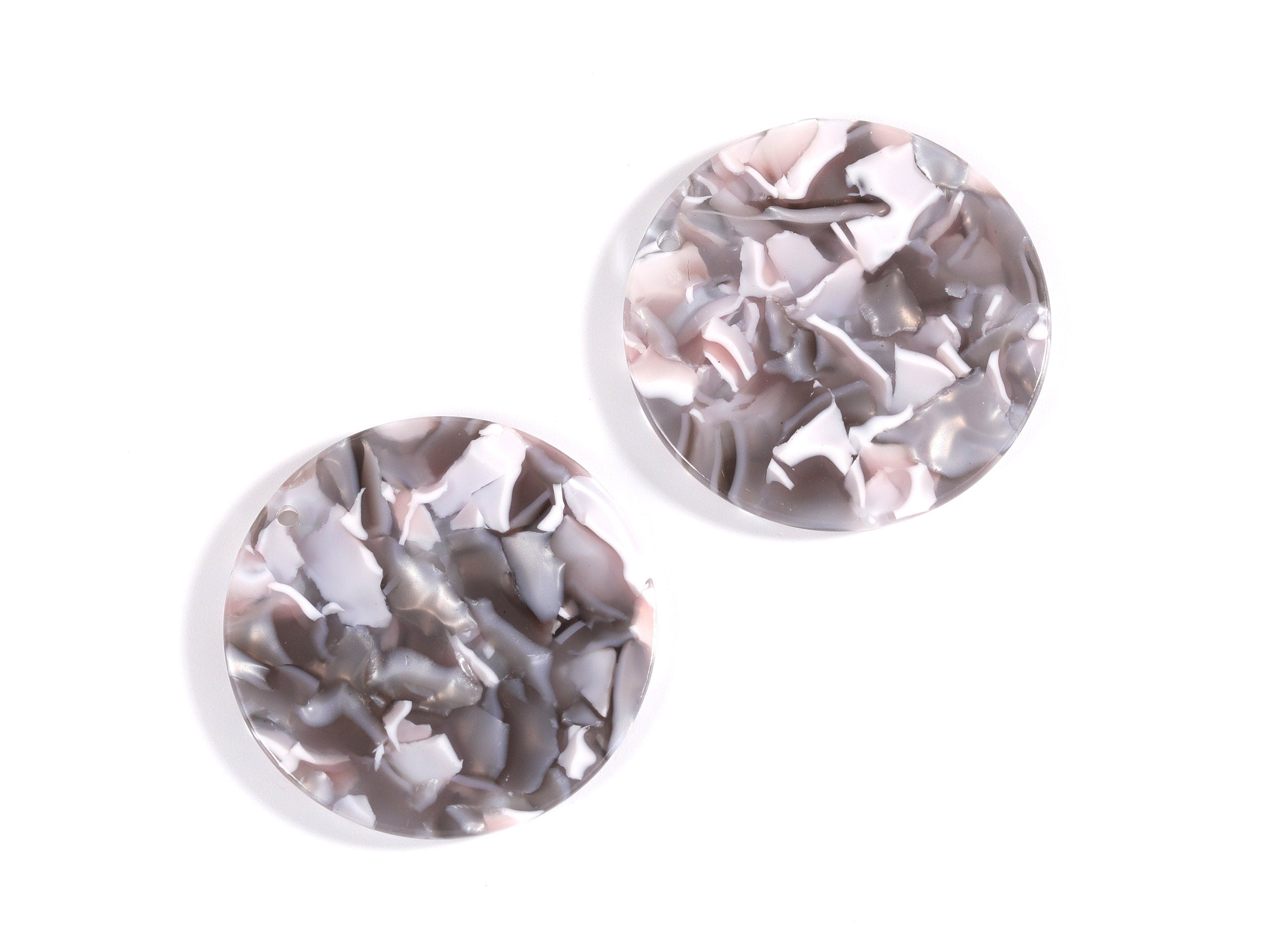 Acetate Coin Earring Charms - Coin Shaped Pendant - Earring Findings - Jewellery Supplies - Color Code: A20 - 34.7x34.7x2.66mm - AC1135F - DOMEDBAZAAR