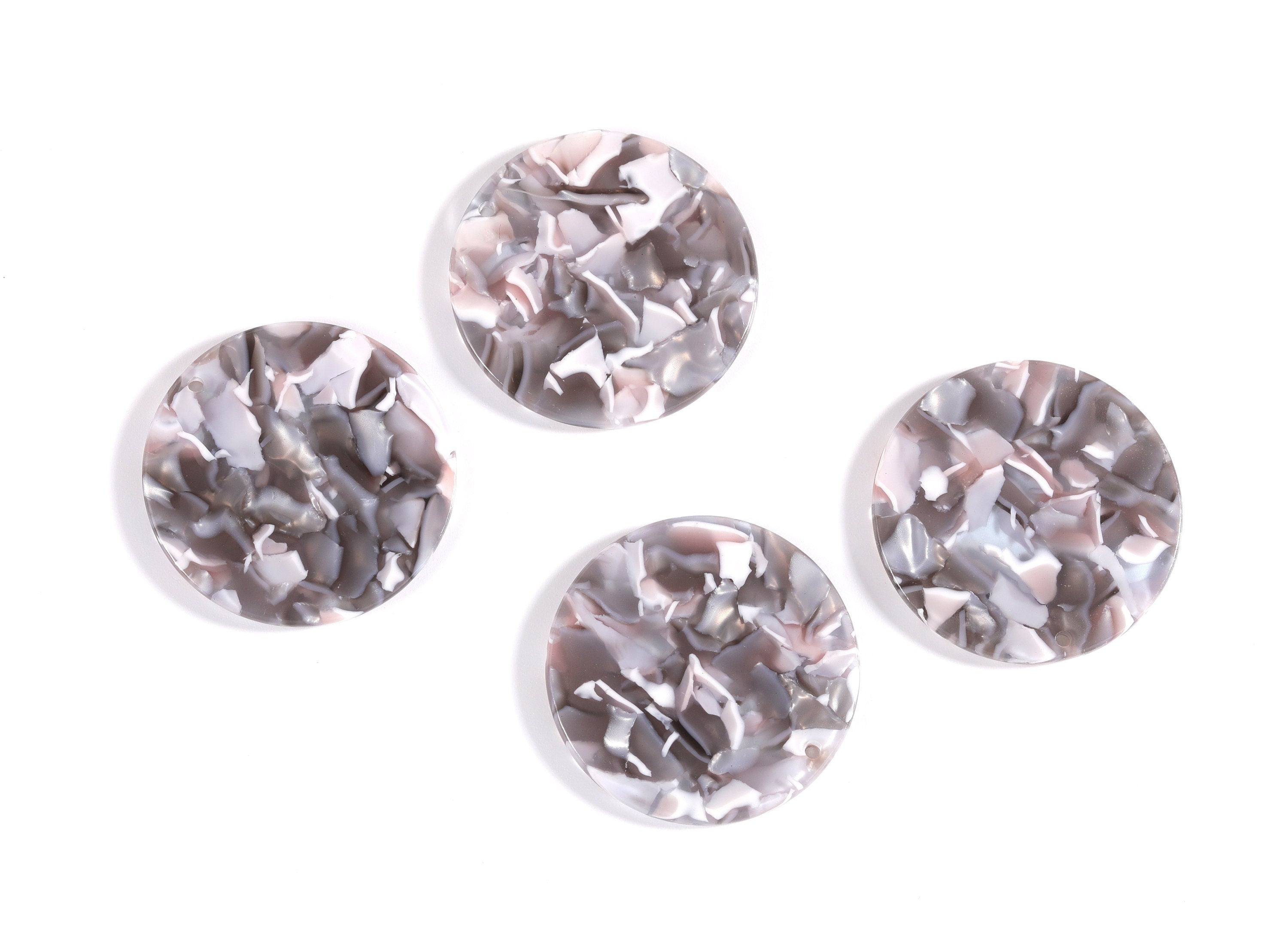 Acetate Coin Earring Charms - Coin Shaped Pendant - Earring Findings - Jewellery Supplies - Color Code: A20 - 34.7x34.7x2.66mm - AC1135F - DOMEDBAZAAR