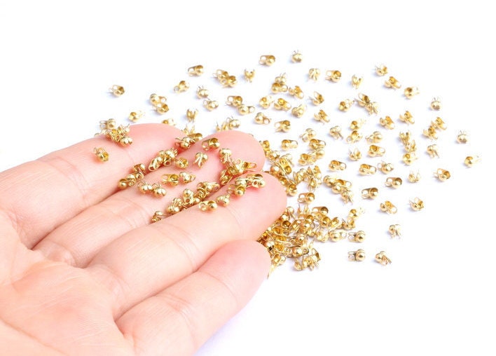 1.5 Ball Chain Clasp - 1.5 Raw Brass Chain Clasp - 1.5 Raw Brass Connector Clasp - - Jewelry Supplies - 4x2.2mm - PP1150 - DOMEDBAZAAR