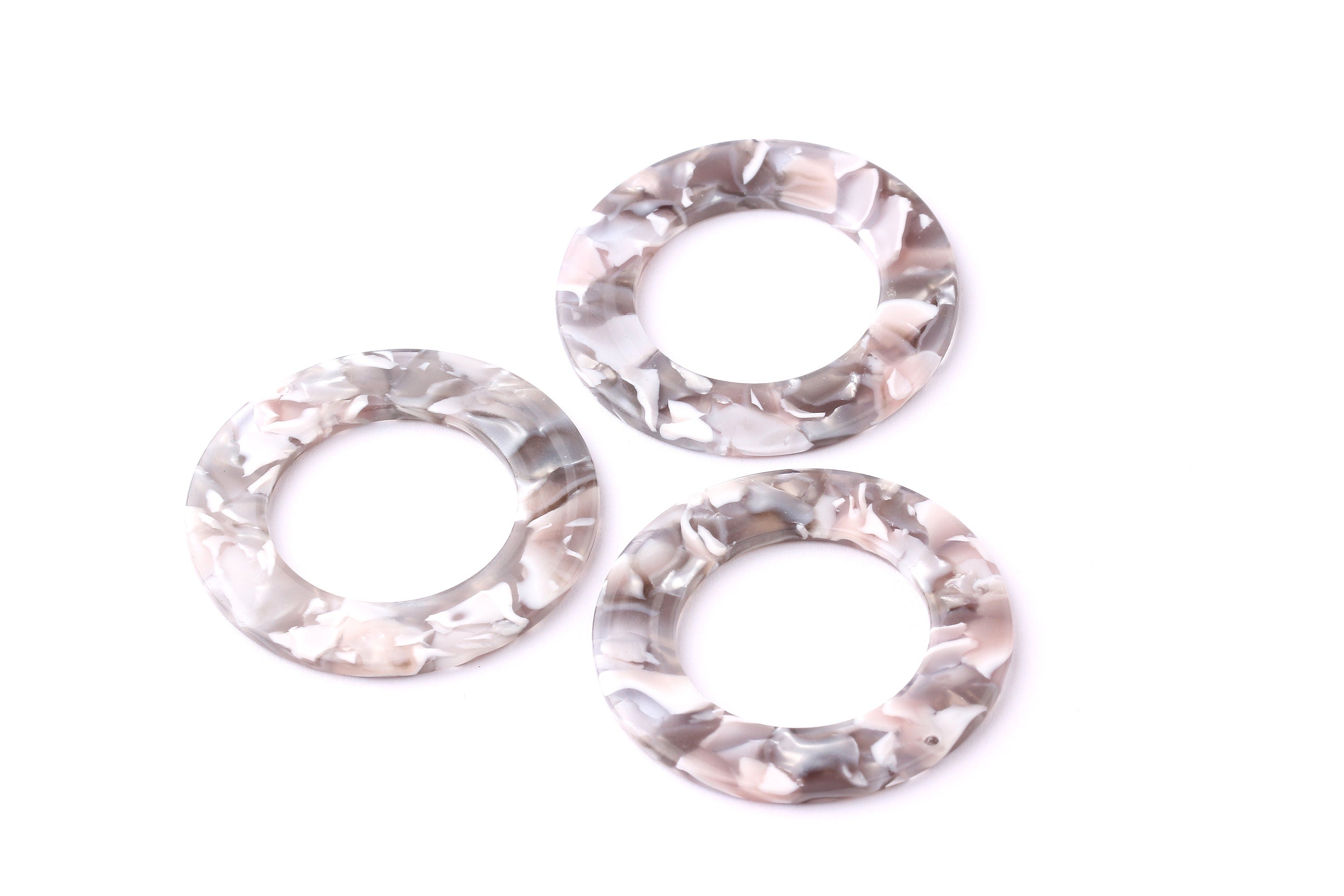 Acetate Circle Charms - Circle Earrings and Pendant - Earring Findings - Jewelry Supplies - Color Code: A20 - 39.8x39.8x2.55mm - AC1070D - DOMEDBAZAAR
