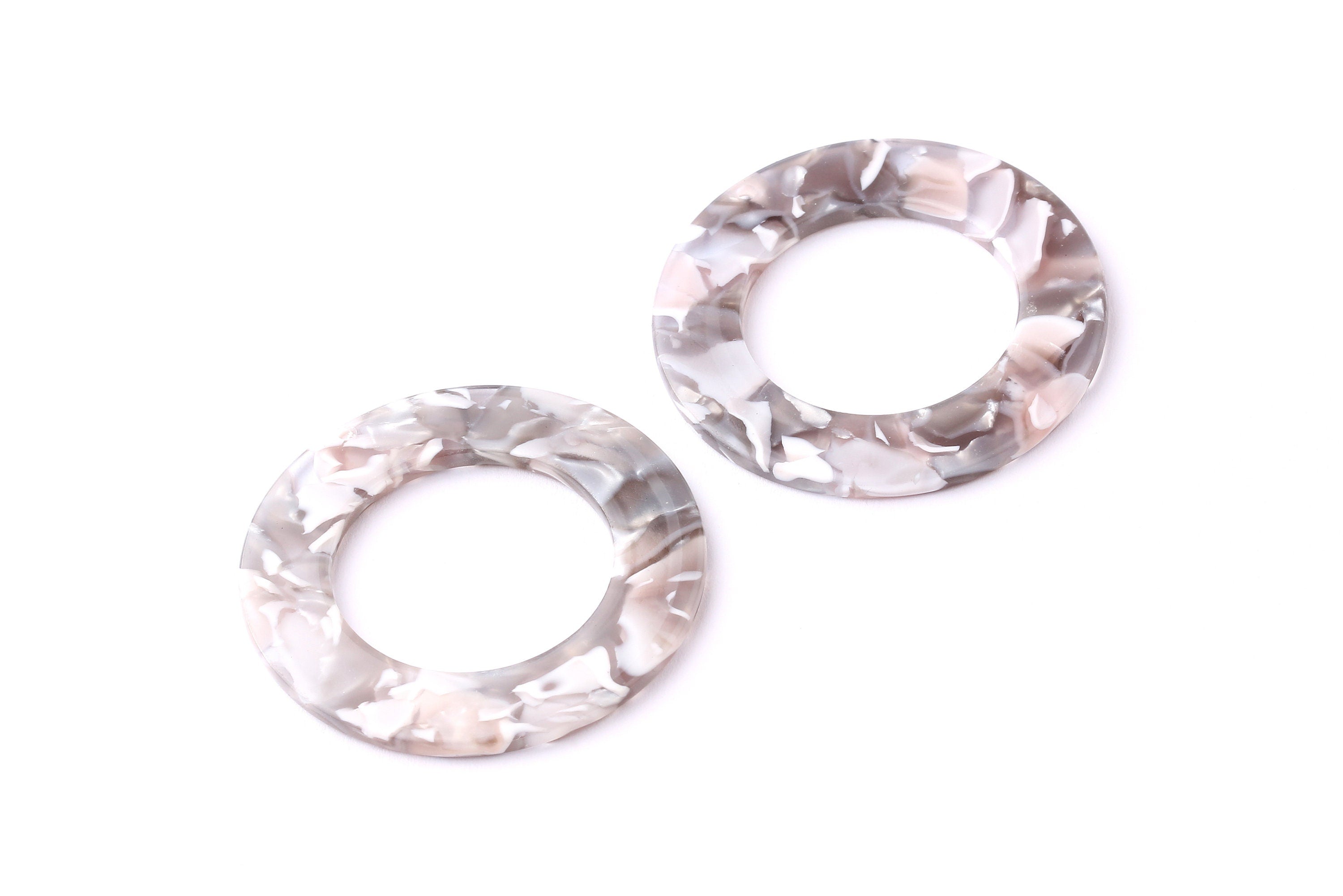 Acetate Circle Charms - Circle Earrings and Pendant - Earring Findings - Jewelry Supplies - Color Code: A20 - 39.8x39.8x2.55mm - AC1070D - DOMEDBAZAAR