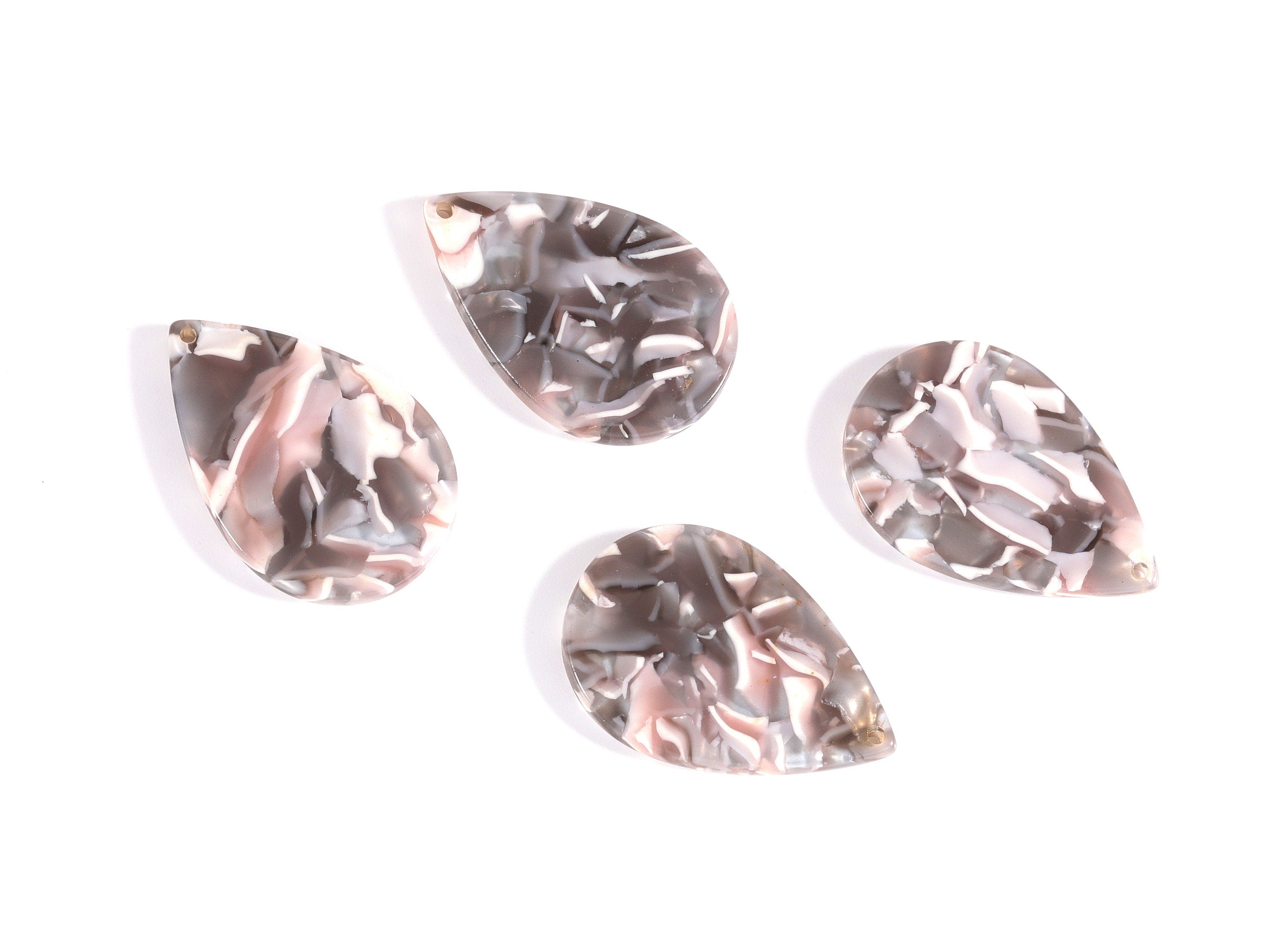 Acetate Drop Charms - Drop Pendant - Earring Findings - Jewelry Supplies - Color Code: A20 - 30.5x21x2.6mm - AC1127A - DOMEDBAZAAR