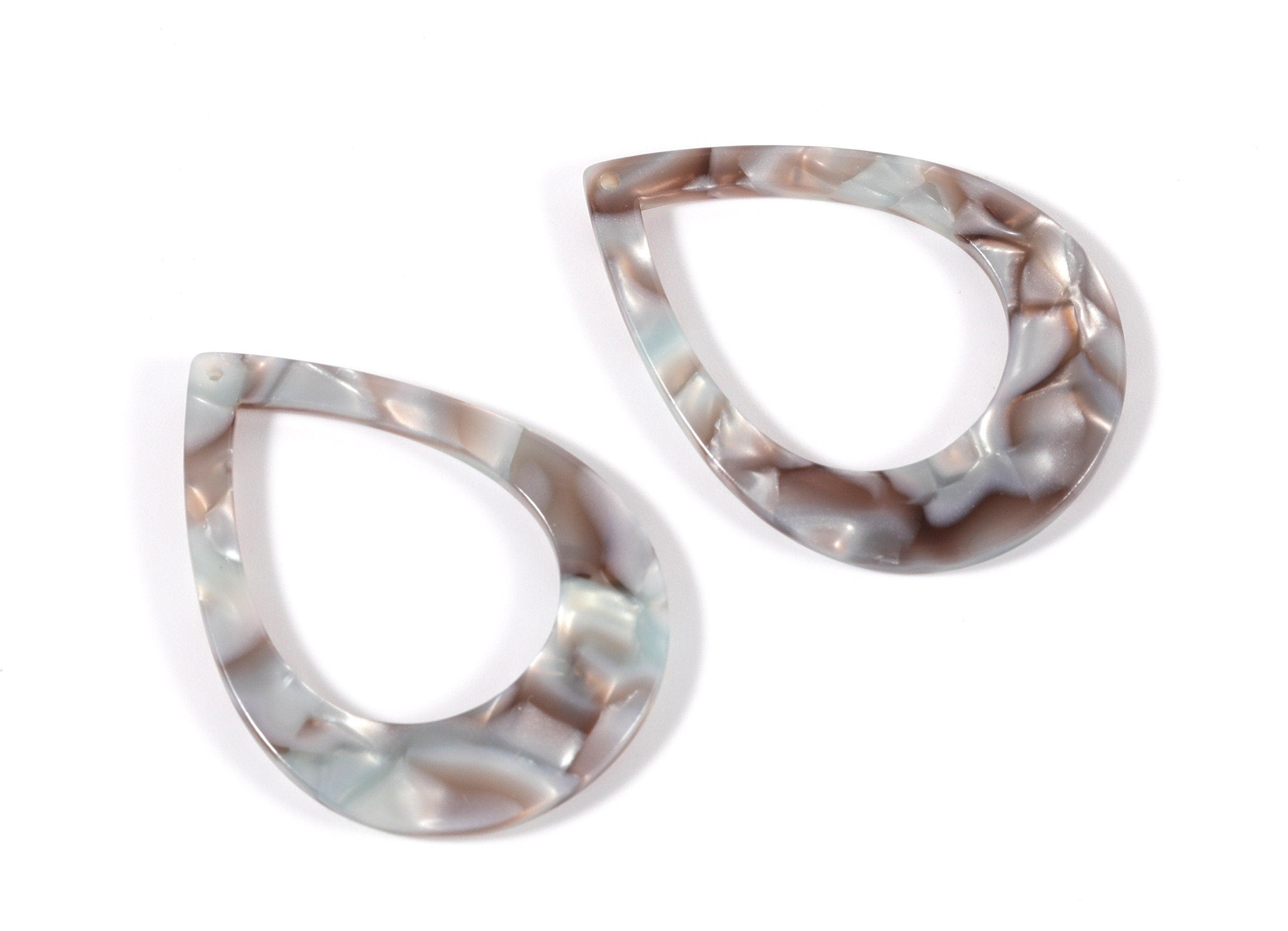 Acetate Drop Charms - Drop Earrings and Pendant - Earring Findings - Jewelry Supplies - Color Code: A22 - 46x33x2.5mm - AC1022G - DOMEDBAZAAR