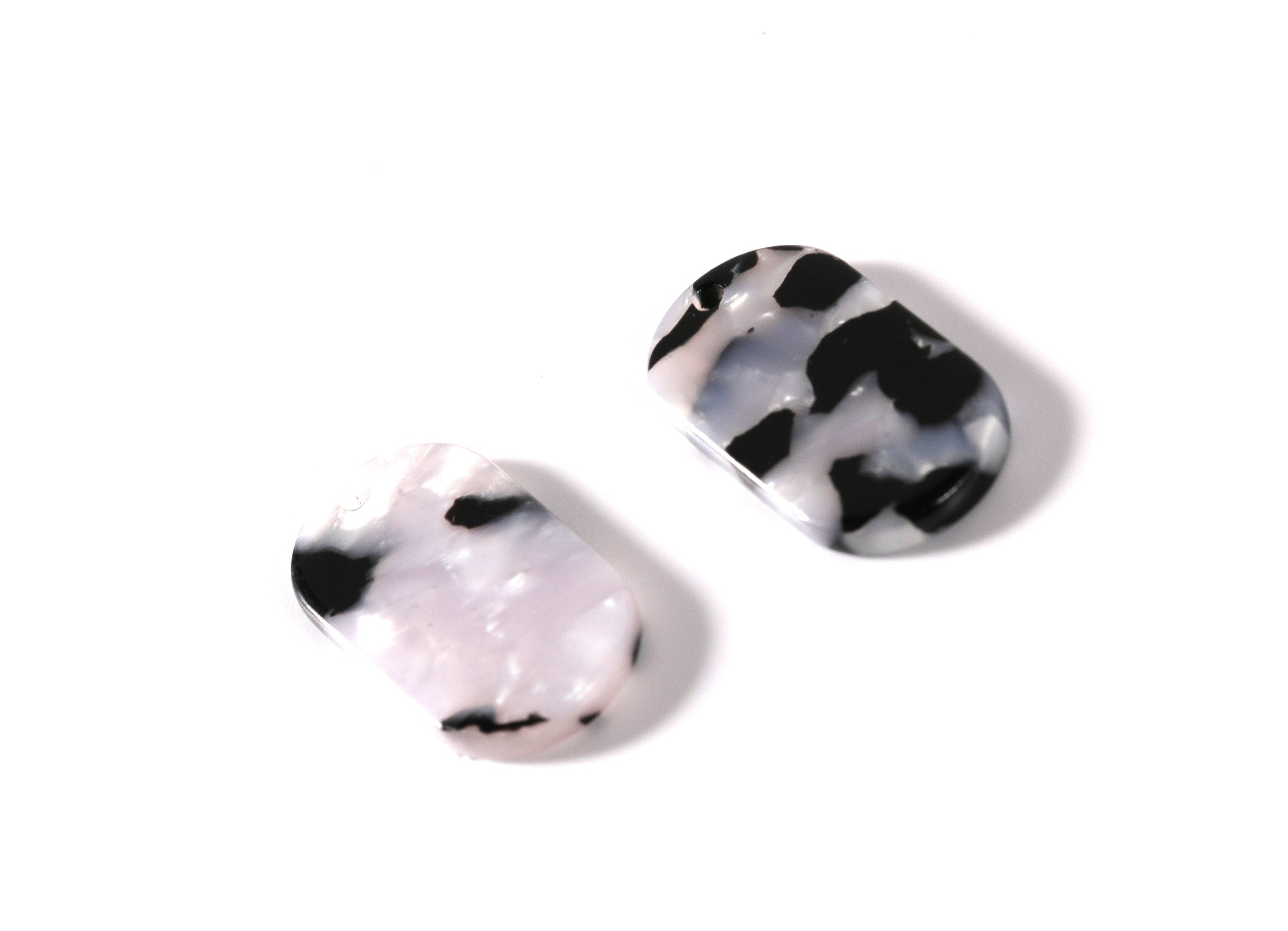Acetate Oval Earring Charms - Oval Shaped Pendant - Earring Findings - Jewelry Supplies - Color Code: A15 - 26.65x13.9x2.63mm - AC1156A - DOMEDBAZAAR