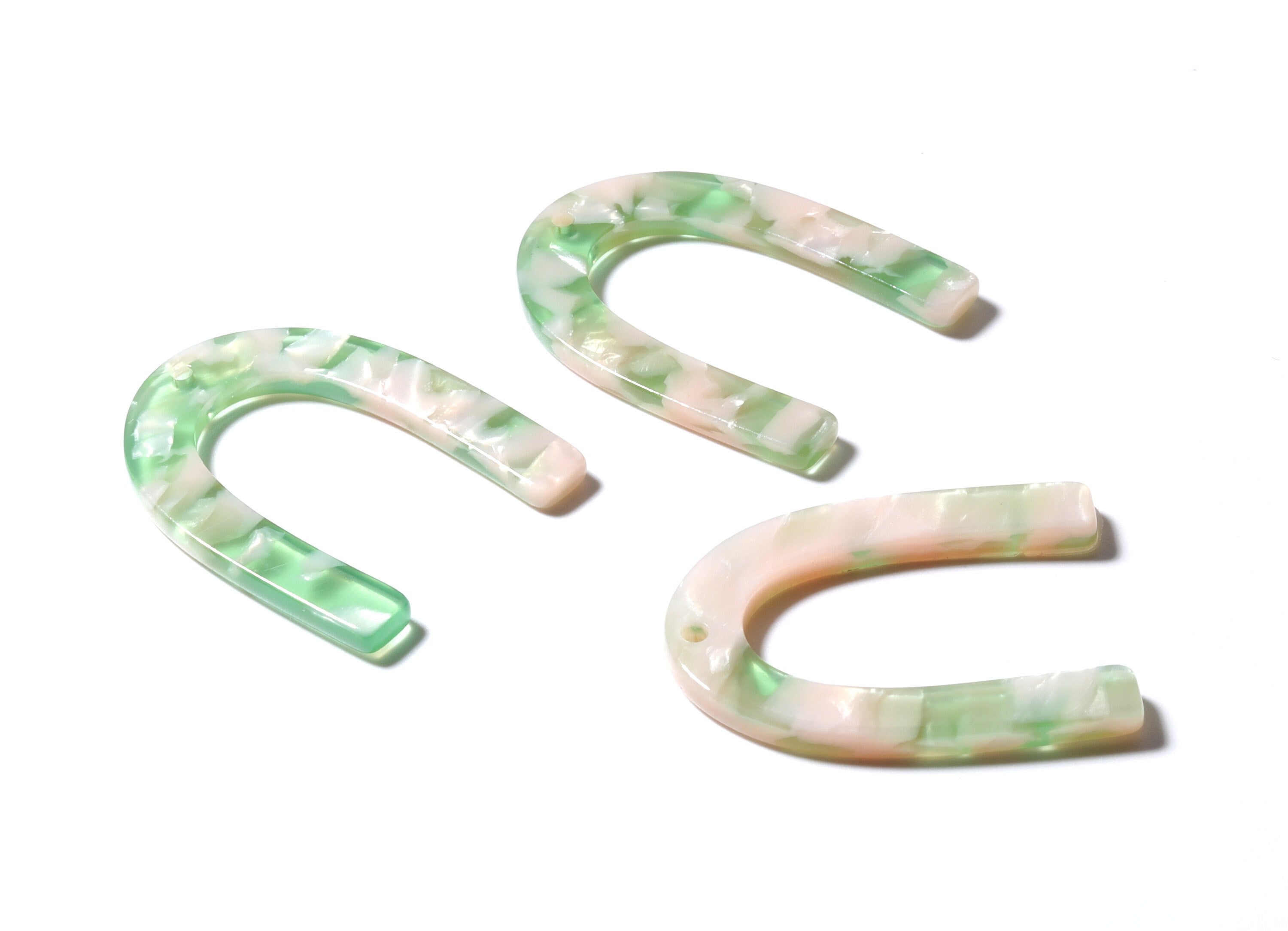 Acetate U Charm - U Earring and Pendant - Earring Findings - Jewelry Supplys - Color Code: A38 - 34.61x26.25x2.55mm - AC1114QQ - DOMEDBAZAAR