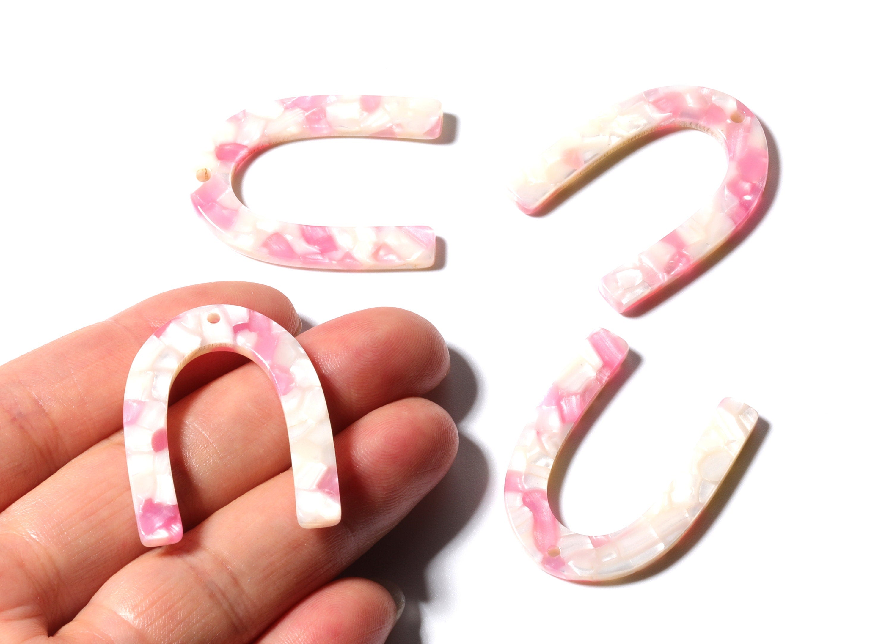 Acetate U Charm - U Earring and Pendant - Earring Findings - Jewelry Supplys - Color Code: A105 - 34.61x26.25x2.55mm - AC1114SS - DOMEDBAZAAR