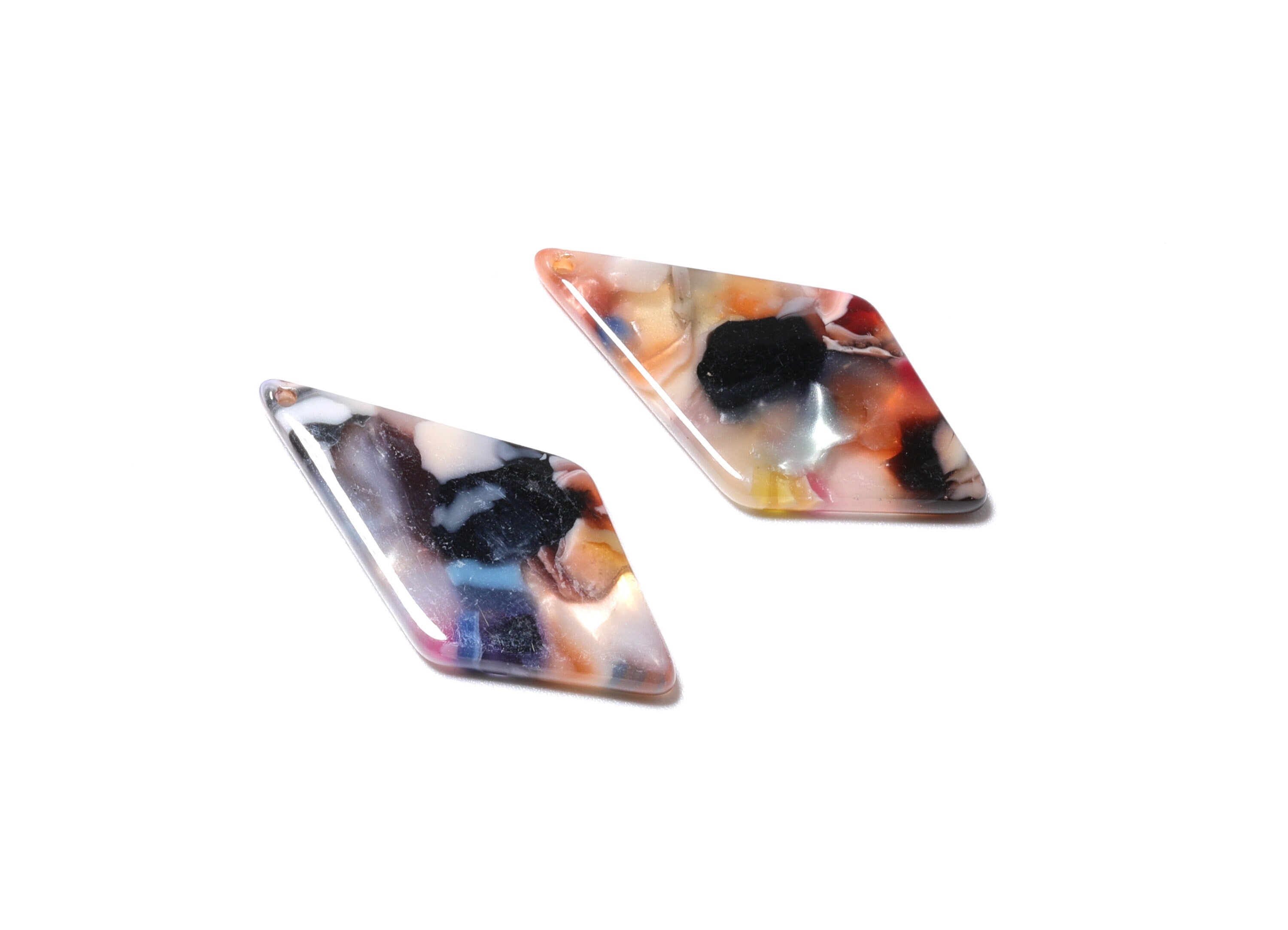 Acetate Diamond Charms - Diamond Earrings and Pendant - Earring Findings - Color Code: A19 - 31x15x2.6mm - AC1067J - DOMEDBAZAAR
