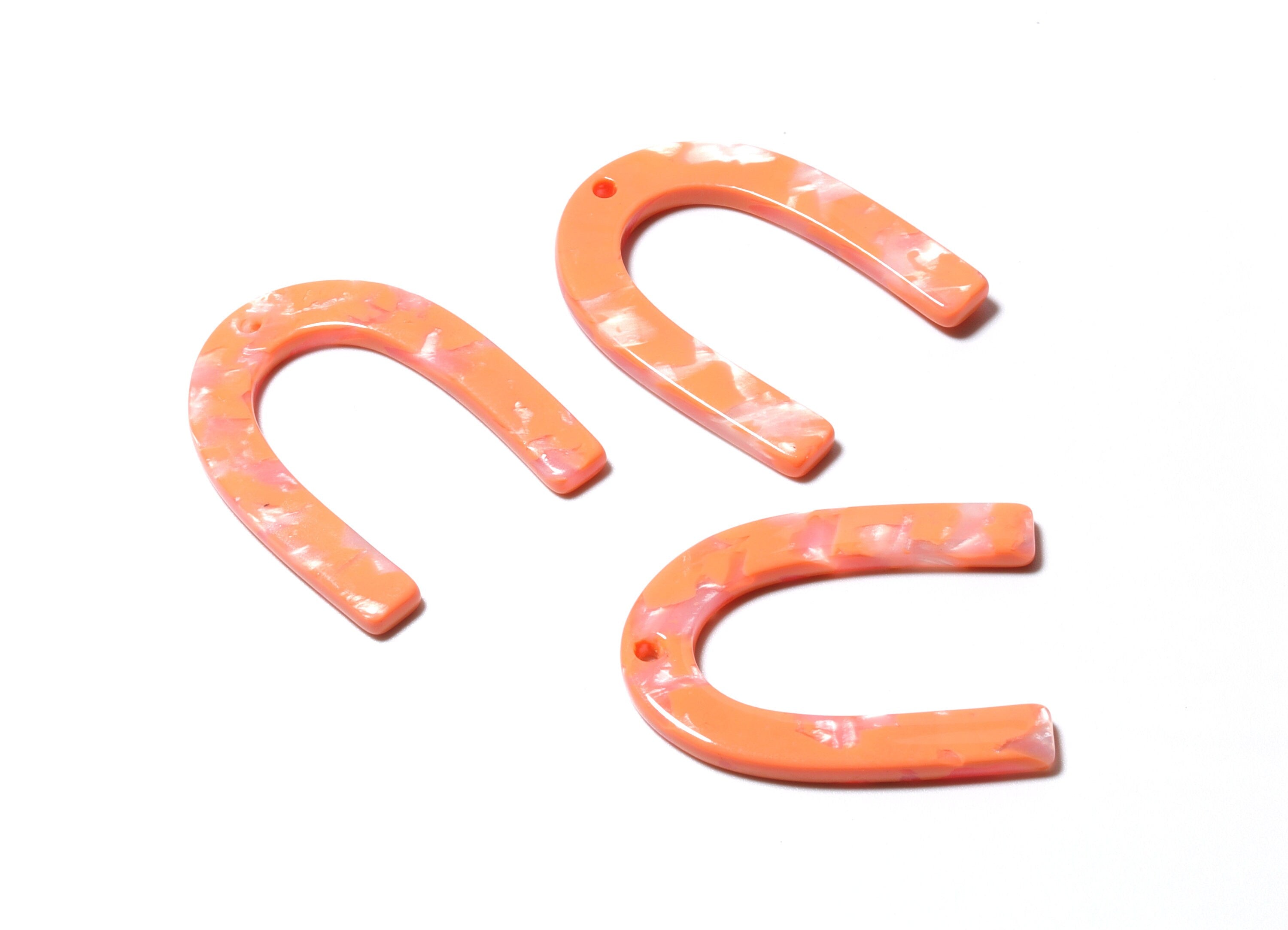 Acetate U Charm - U Earring and Pendant - Earring Findings - Jewelry Supplys - Color Code: A39 - 34.61x26.25x2.55mm - AC1114KK - DOMEDBAZAAR