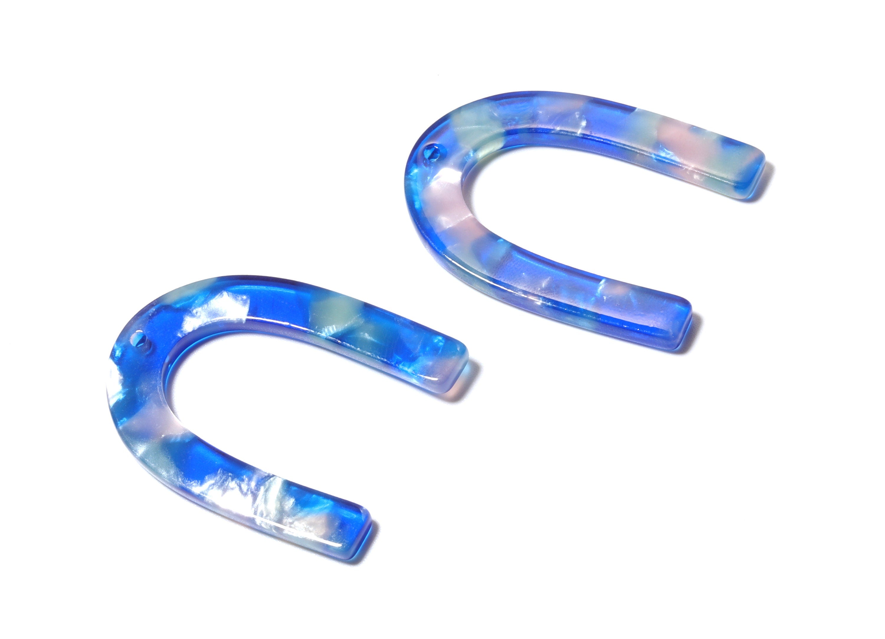 Acetate U Charm - U Earring and Pendant - Earring Findings - Jewelry Supplys - Color Code: A37 - 34.61x26.25x2.55mm - AC1114TT - DOMEDBAZAAR