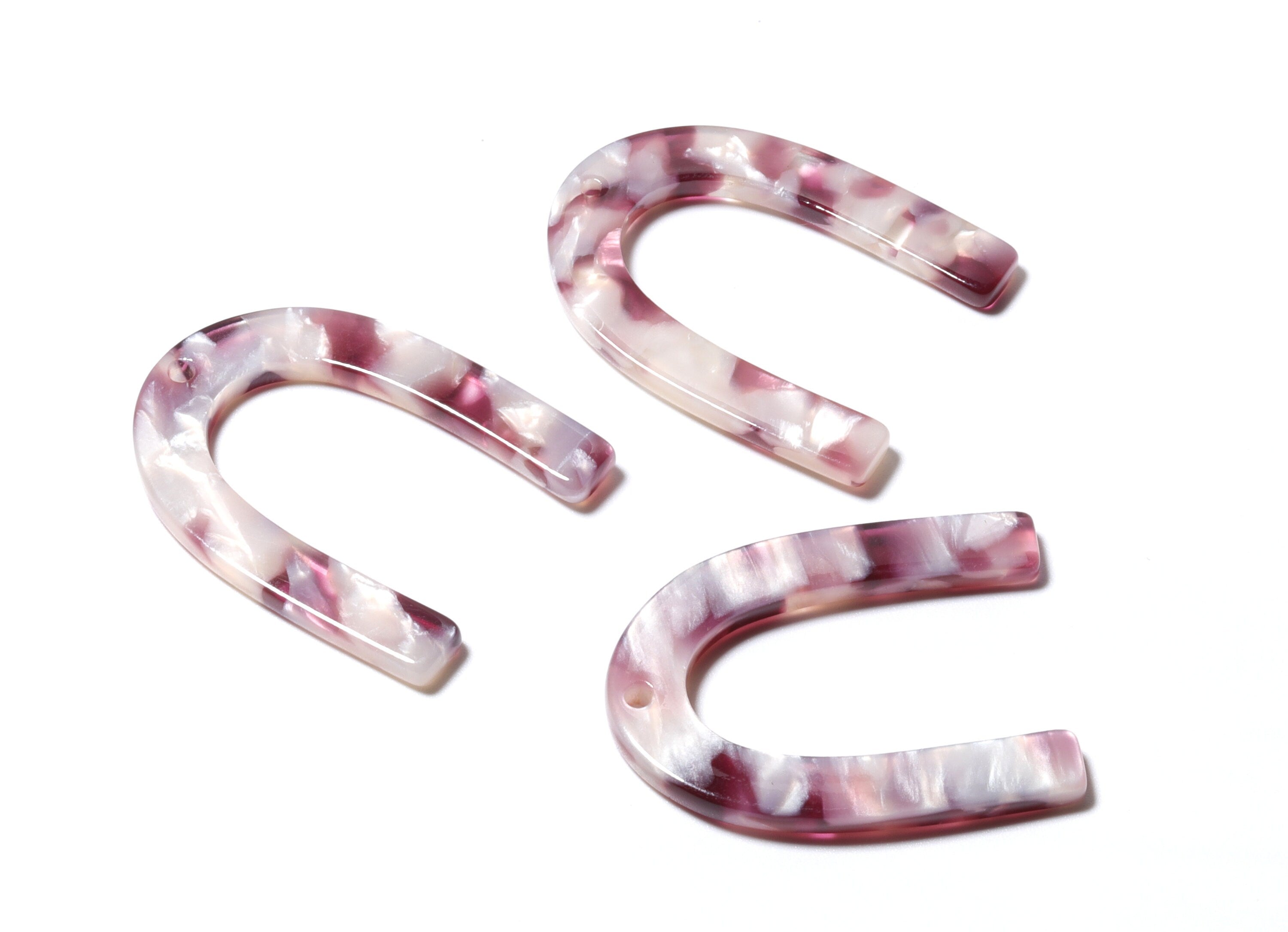 Acetate U Charm - U Earring and Pendant - Earring Findings - Jewelry Supplys - Color Code: A42 - 34.61x26.25x2.55mm - AC1114UU - DOMEDBAZAAR