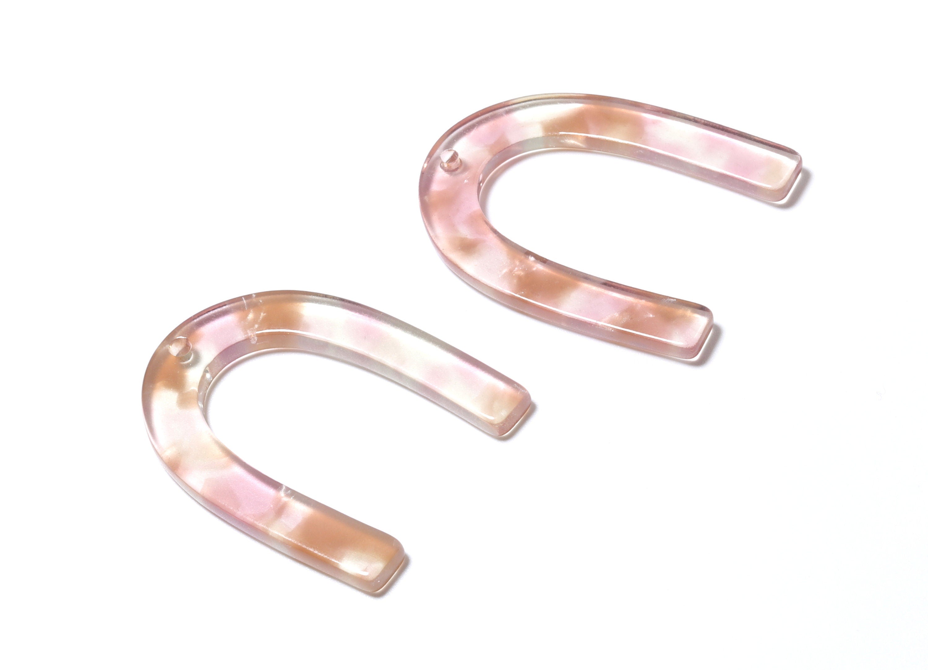 Acetate U Charm - U Earring and Pendant - Earring Findings - Jewelry Supplys - Color Code: A45 - 34.61x26.25x2.55mm - AC1114FF - DOMEDBAZAAR