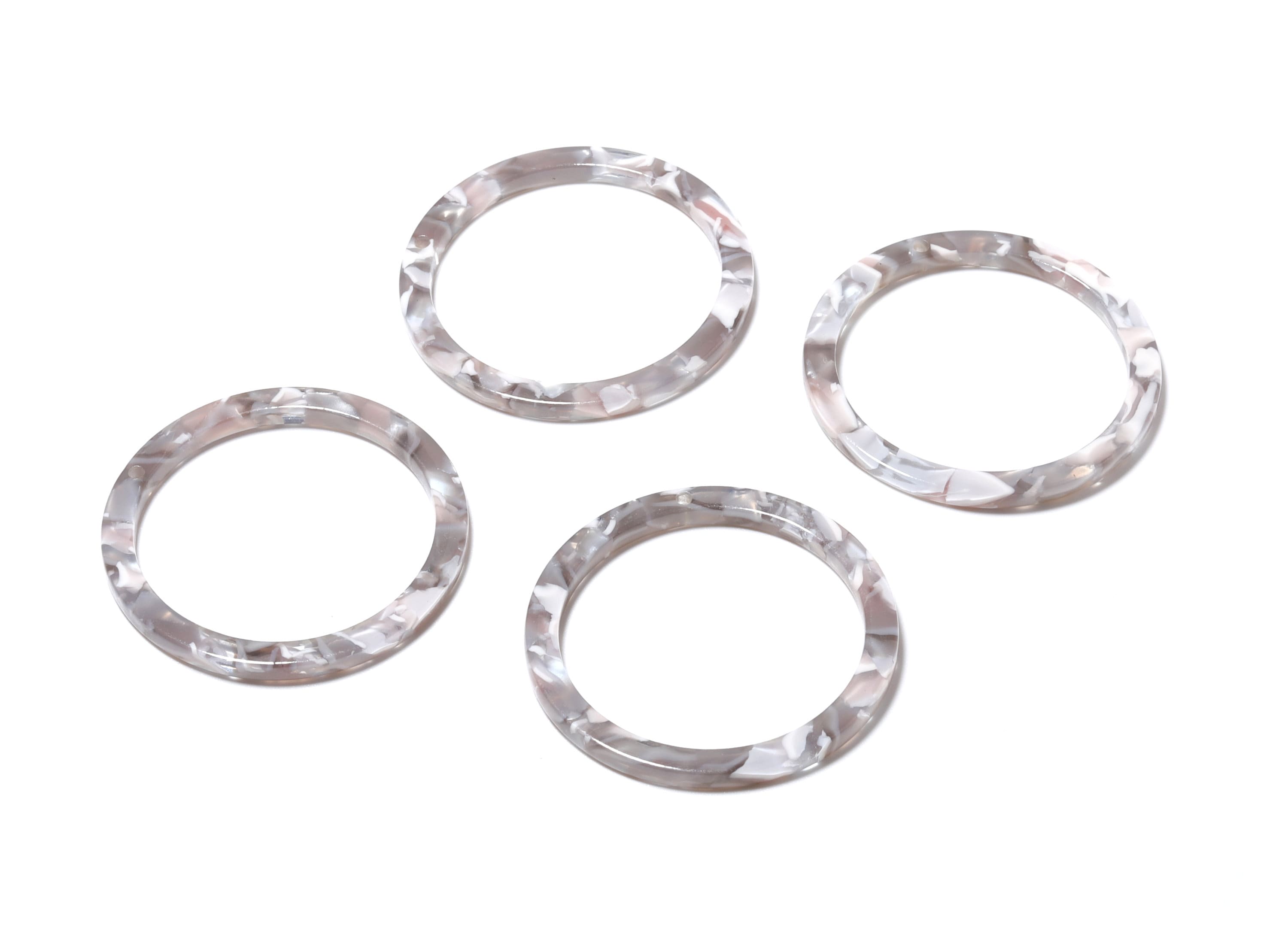 Acetate Hoop Earrings Charms - Circle Shaped Pendant - Earring Findings - Jewelry Supplies - Color Code: A20 - 36.5x36.5x2.6mm - AC1120F - DOMEDBAZAAR