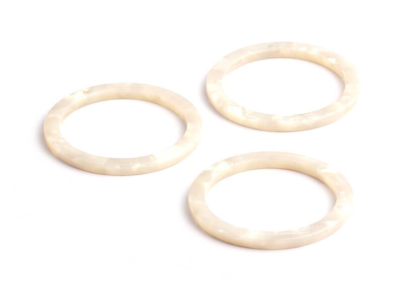 Acetate Circle Charms - Circle Earring and Pendant - Earring Findings - Jewelry Supplies - Color Code: A12 - 32x2.5mm - AC1043H - DOMEDBAZAAR