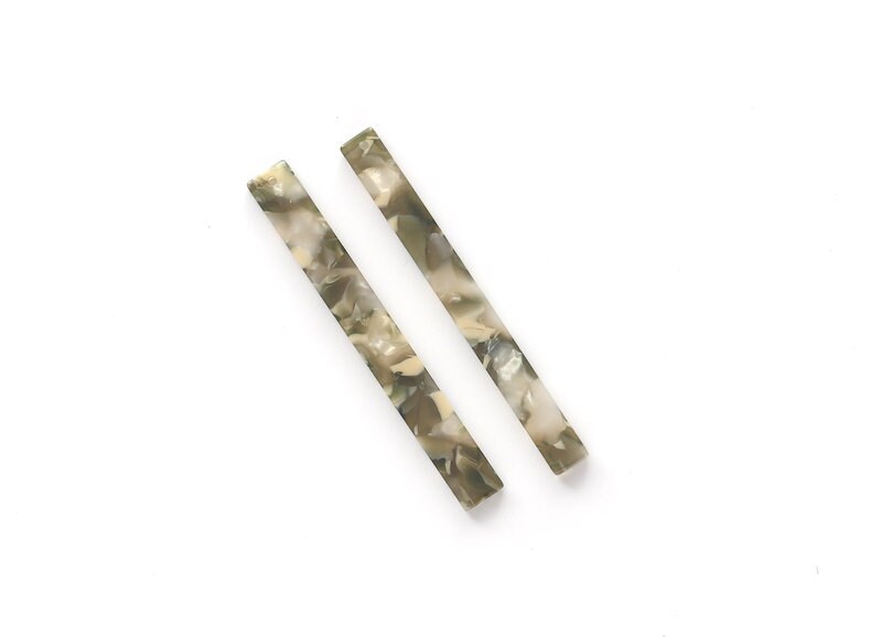 Acetate Stick Charms - Bar Earrings and Pendant - Earring Findings  - Jewelry Supplies - Color Code: A86 - 59x7x2.2mm - AC1049K - DOMEDBAZAAR
