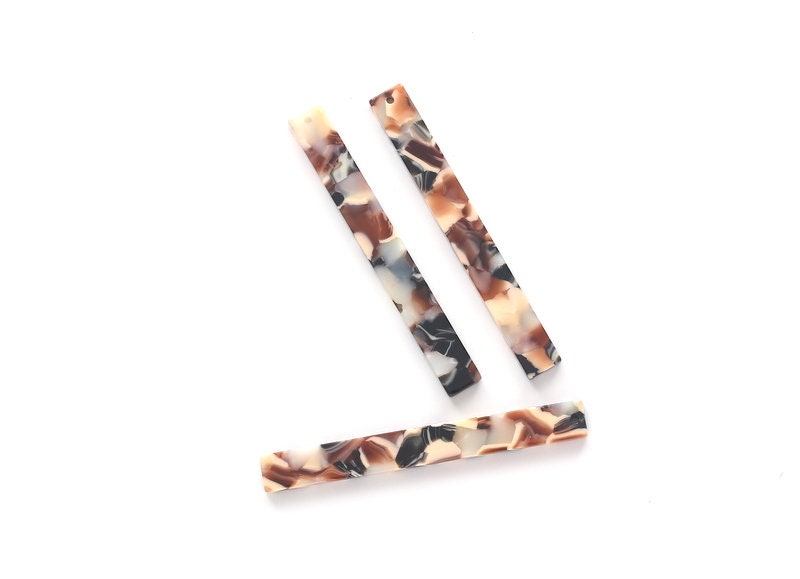 Acetate Stick Charms - Bar Earrings and Pendant - Earring Findings  - Jewelry Supplies - Color Code: A51 - 59x7x2.5mm - AC1049N - DOMEDBAZAAR