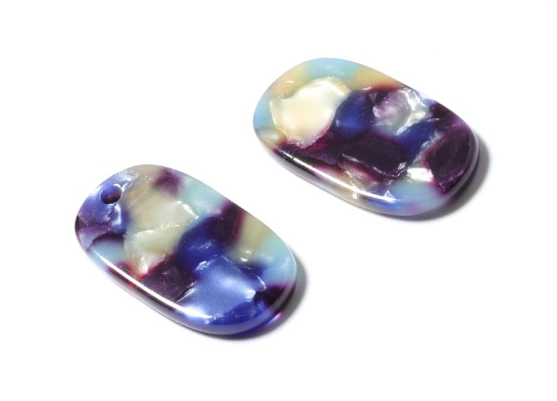 Acetate Oval Earring Charms - Acrylic Oval Pendant - Earring Findings - Jewelry Supplies - Color Code: A23 - 26.65x13.9x2.63mm - AC1156D - DOMEDBAZAAR