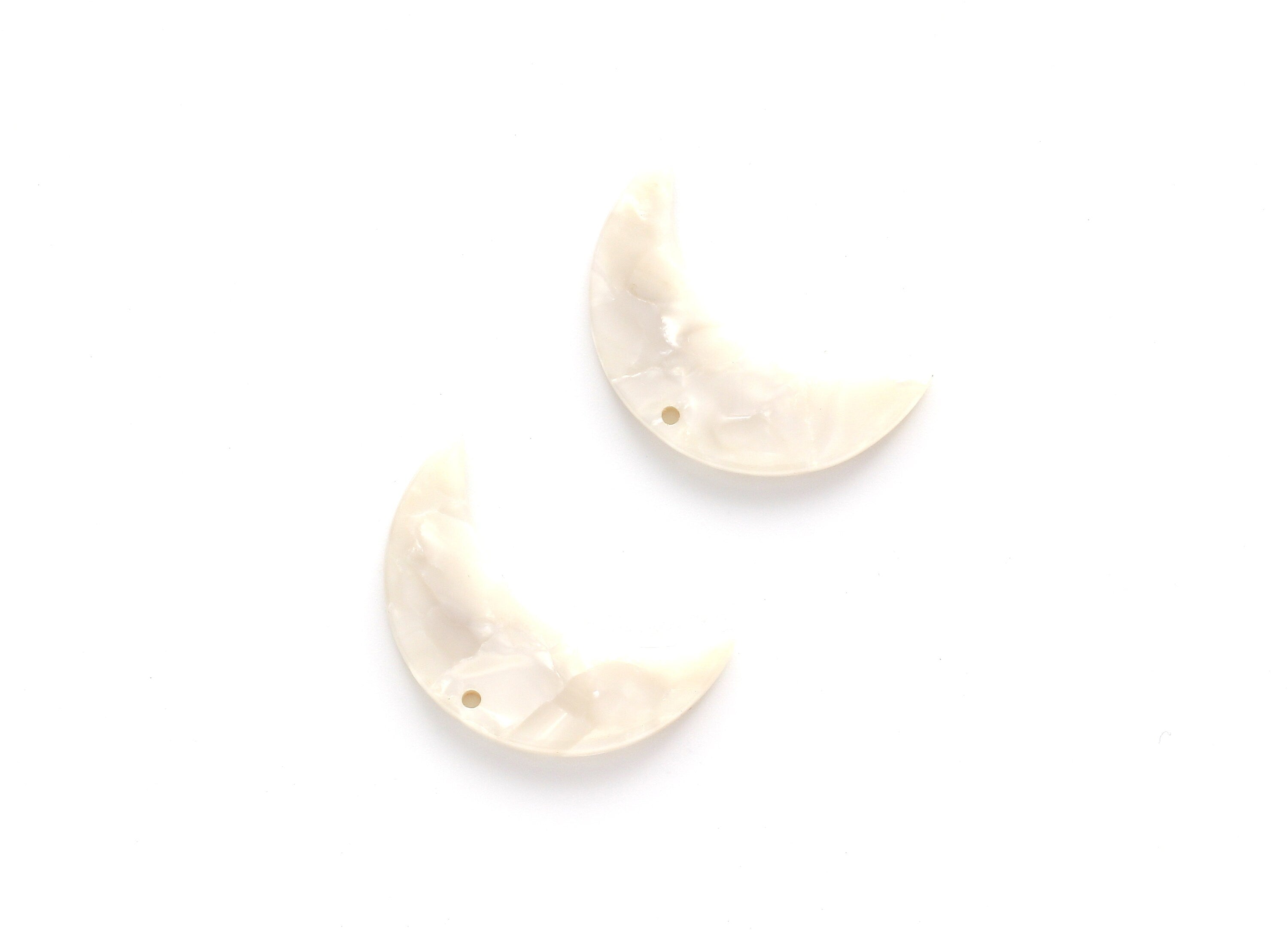 Acetate Moon Charms - 1 Holes - Moon Earring and Pendant - Earring Findings - Jewellery Supplies - Color Code: A12 - 30x19.4x2.6mm - AC1110D - DOMEDBAZAAR