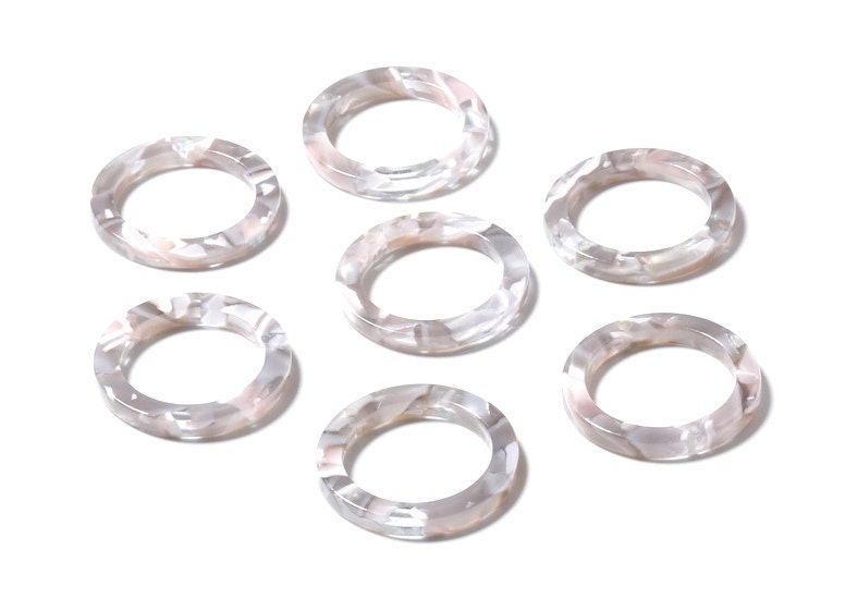 Acetate Hoop Earring Charms - Acrylic Circle Pendant - Earring Findings - Jewelry Supplies - Color Code: A20 - 21.18x21.18x2.75mm - AC1153E - DOMEDBAZAAR