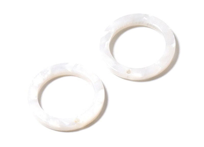 Acetate Acrylic Hoop Earring Charms - Circle Pendant - Earring Findings - Jewelry Supplies - Color Code: A12 - 21.18x21.18x2.75mm - AC1153H - DOMEDBAZAAR