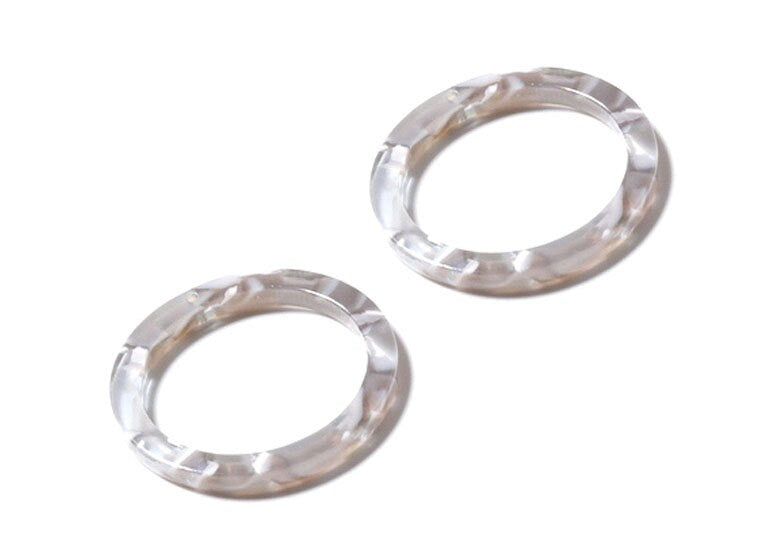 Acetate Circle Earring Charms - Circle Pendant - Earring Findings - Jewelry Supplies - Color Code: A20 - 27x27x2.85mm - AC1154E - DOMEDBAZAAR