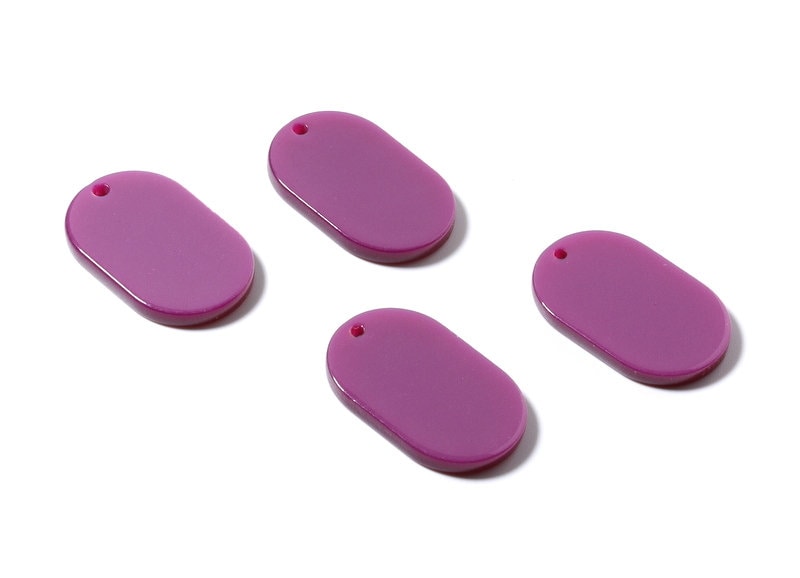 Acrylic Oval Earring Charms - Oval Shaped Pendant - Earring Findings - Jewelry Supplies - Color Code: A77 - 26x13.7x2.53mm - AC1158-A77 - DOMEDBAZAAR