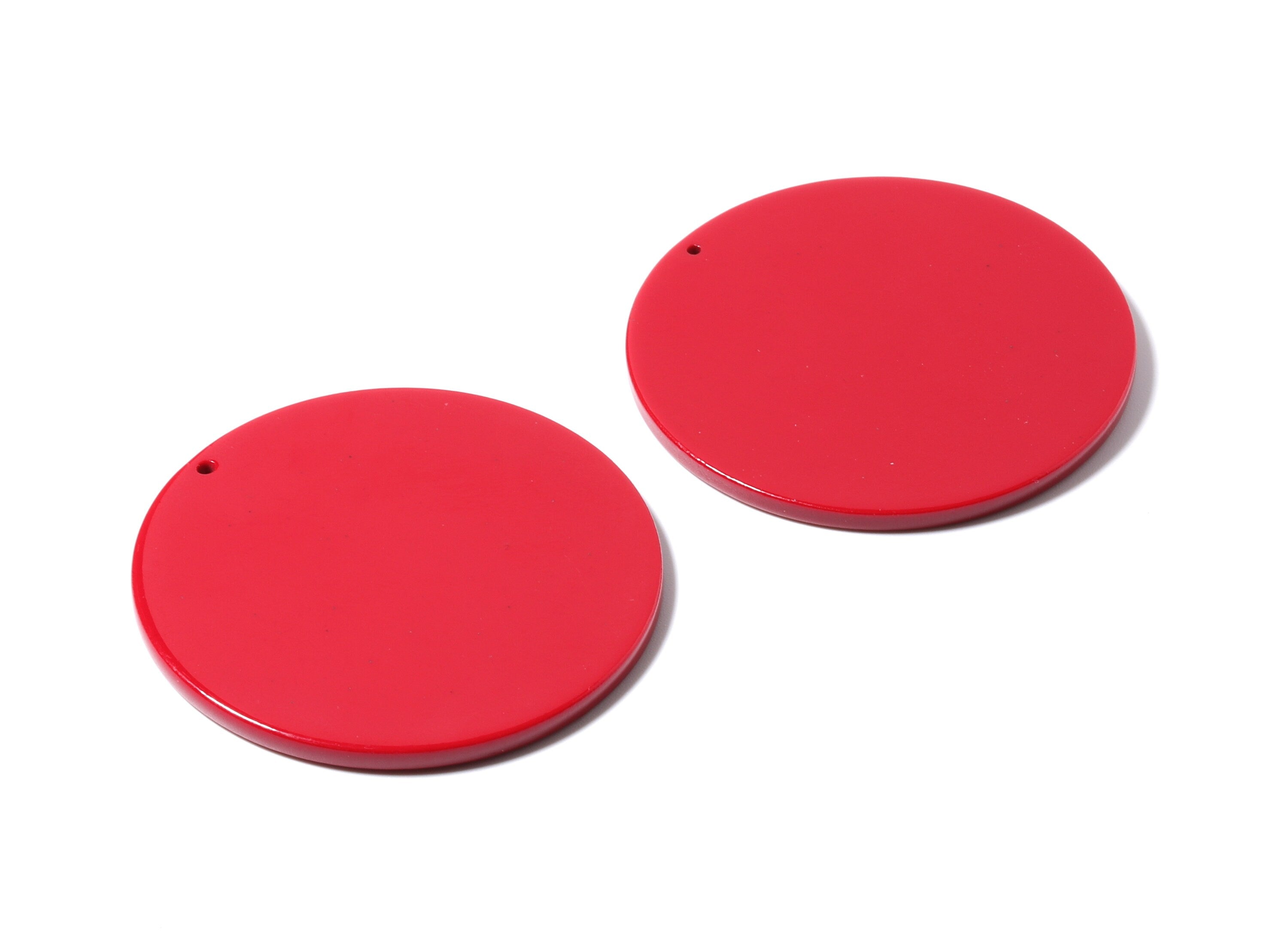 Acetate Acrylic Coin Earring Charms - Coin Pendant - Earring Findings - Jewelry Supplies - Color Code: A79 - 47.78x47.78x2.75mm - AC1160A - DOMEDBAZAAR