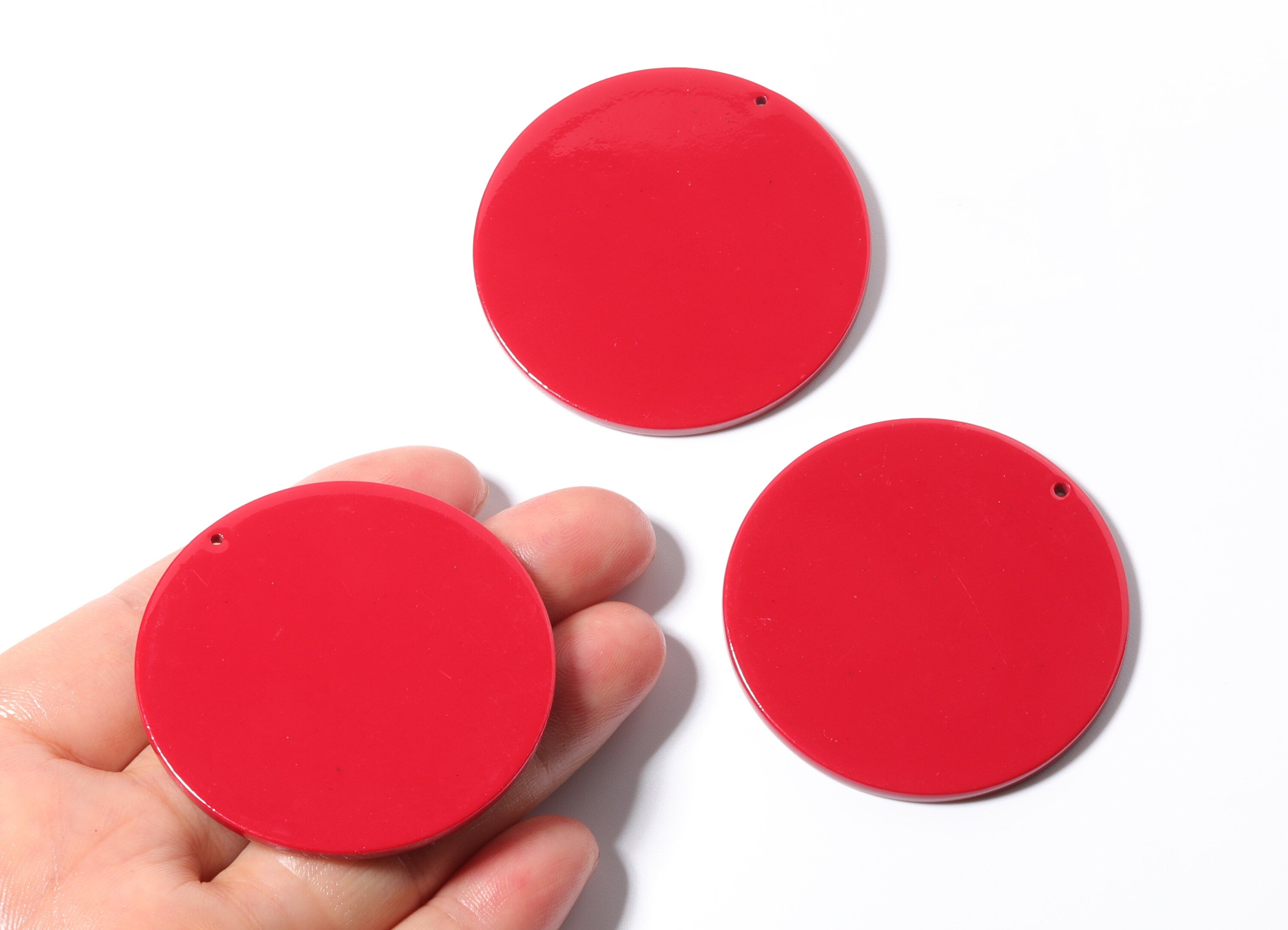 Acetate Acrylic Coin Earring Charms - Coin Pendant - Earring Findings - Jewelry Supplies - Color Code: A79 - 47.78x47.78x2.75mm - AC1160A - DOMEDBAZAAR