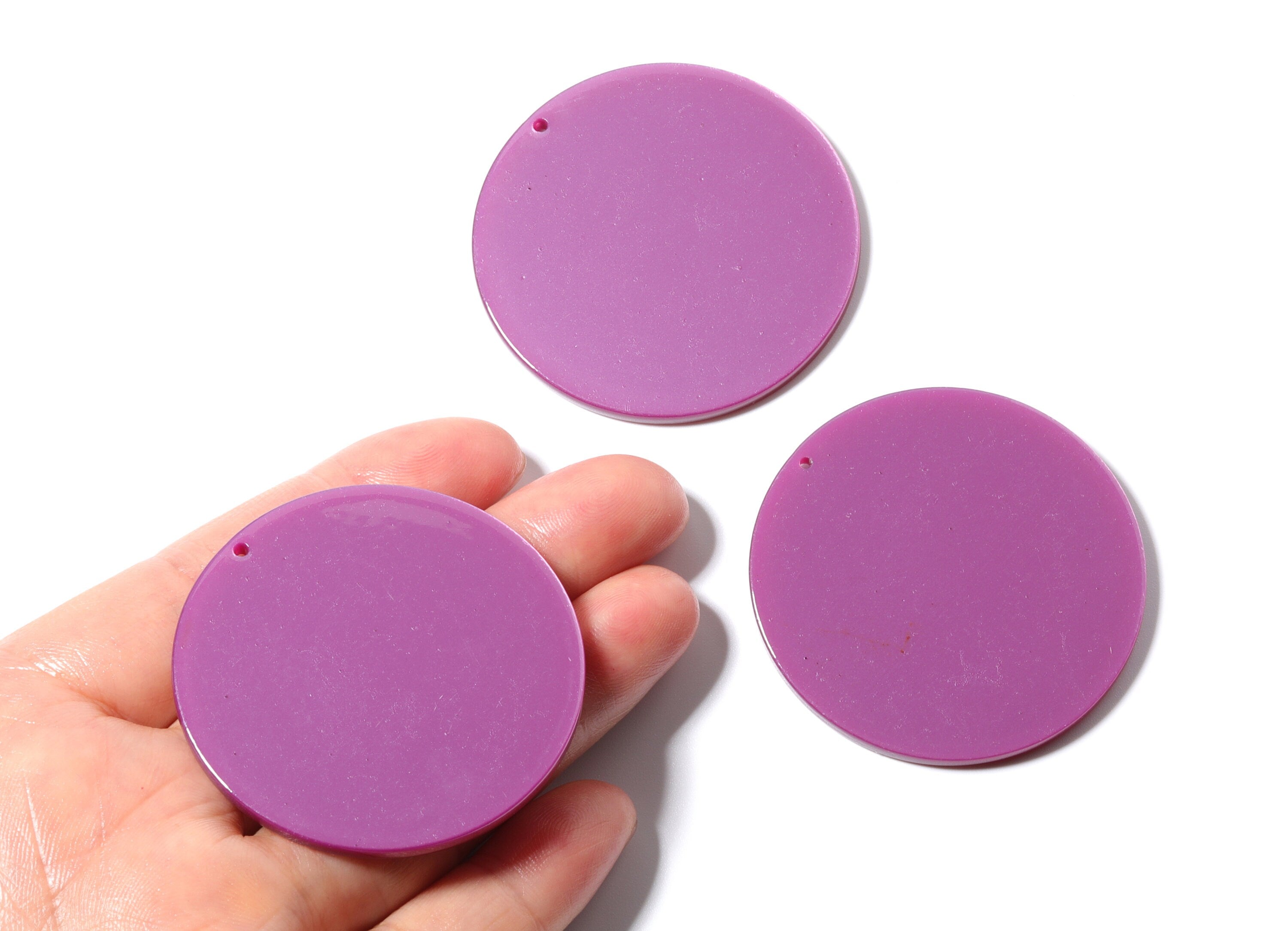 Acetate Round Earring Charms - Acrylic Coin Pendant - Earring Findings - Jewelry Supplies - Color Code: A77- 47.78x47.78x2.75mm - AC1160C - DOMEDBAZAAR